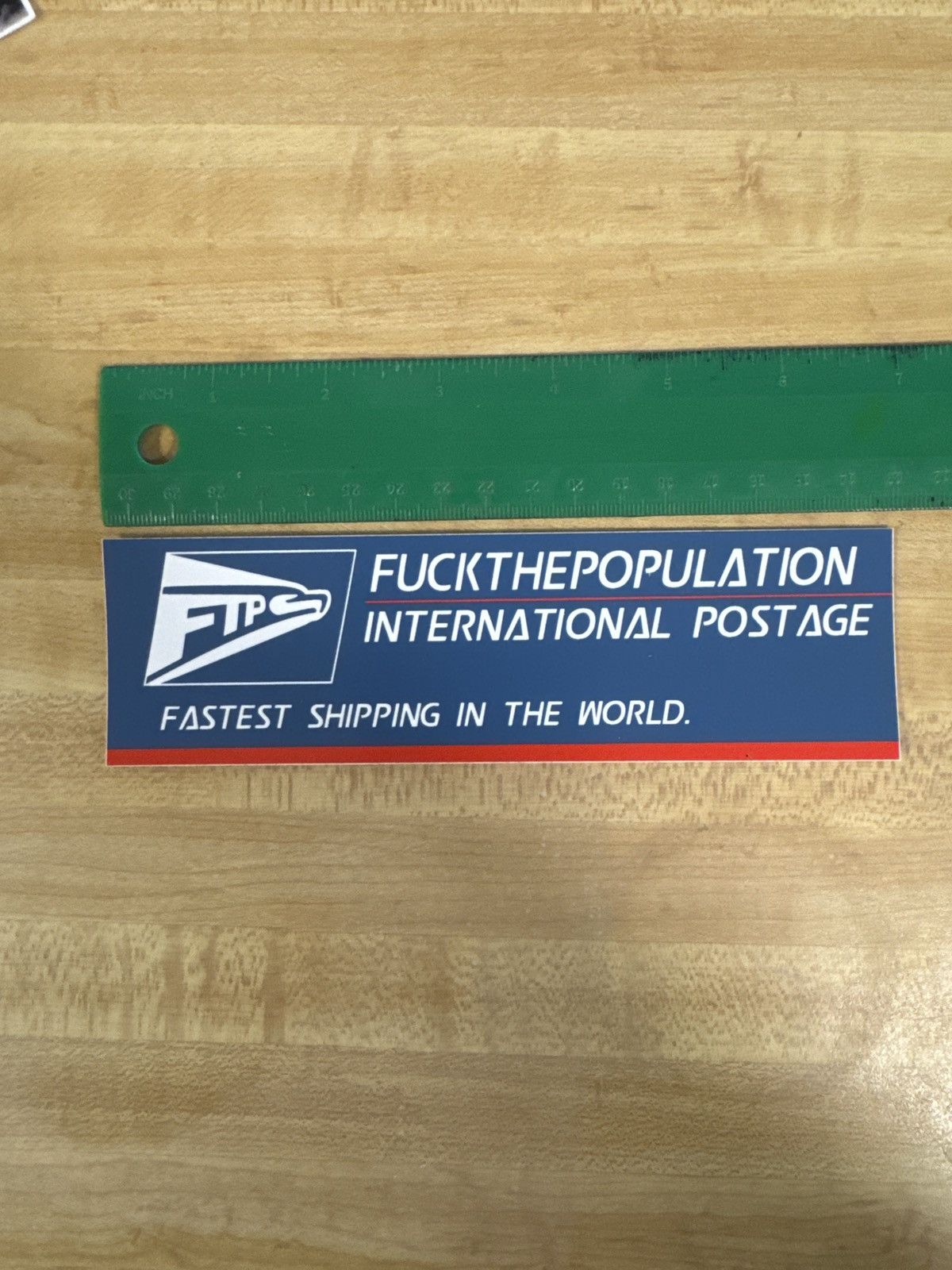 Fuck The Population FTP International Postage USPS Sticker Size ONE SIZE - 1 Thumbnail