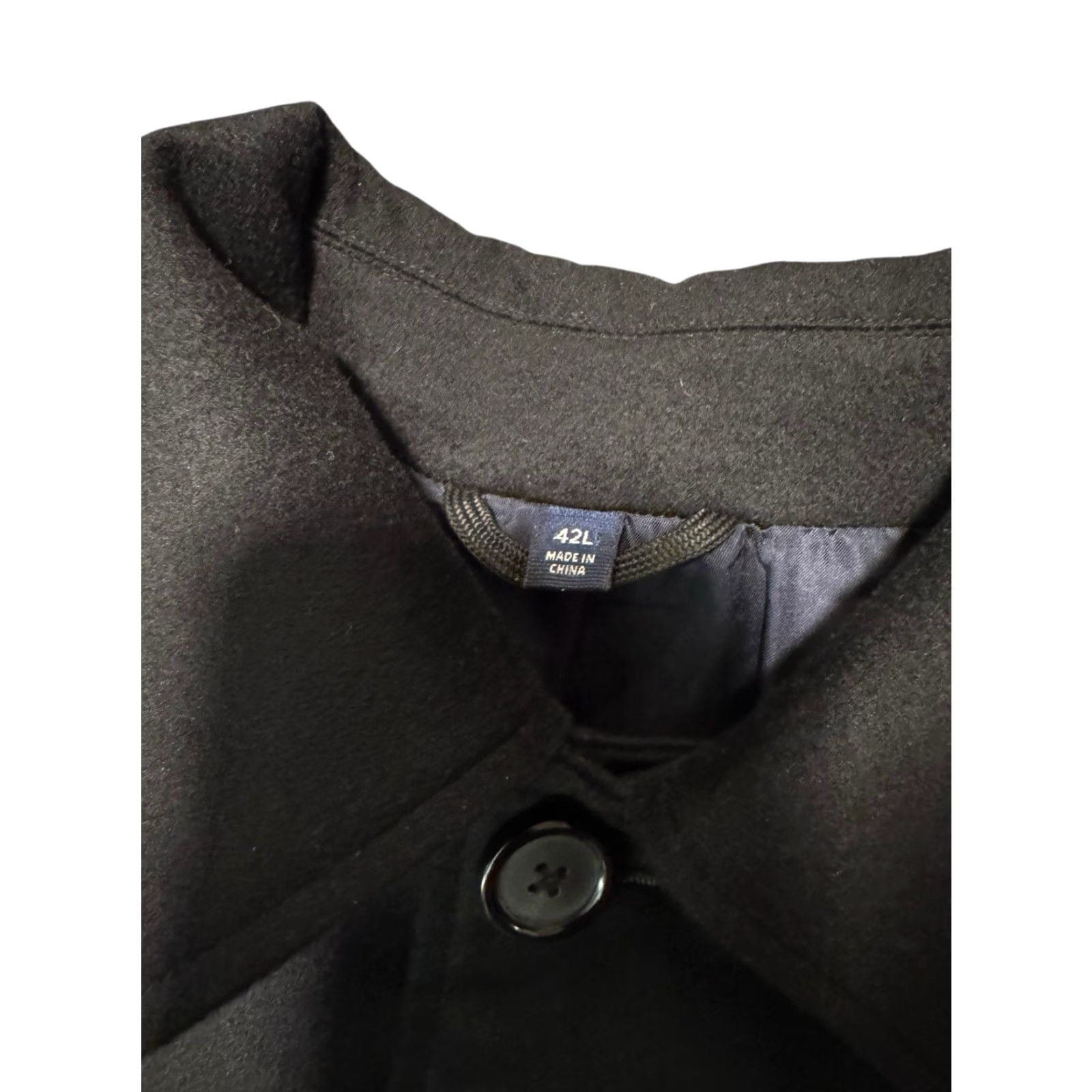 Vintage Turnbury Loro Piana Storm System Mens 42L Black Overcoat Trench Jacket Fleece Coat Wool Regular Long Solid Pattern Dress/Workwear Size US XS / EU 42 / 0 - 5 Thumbnail