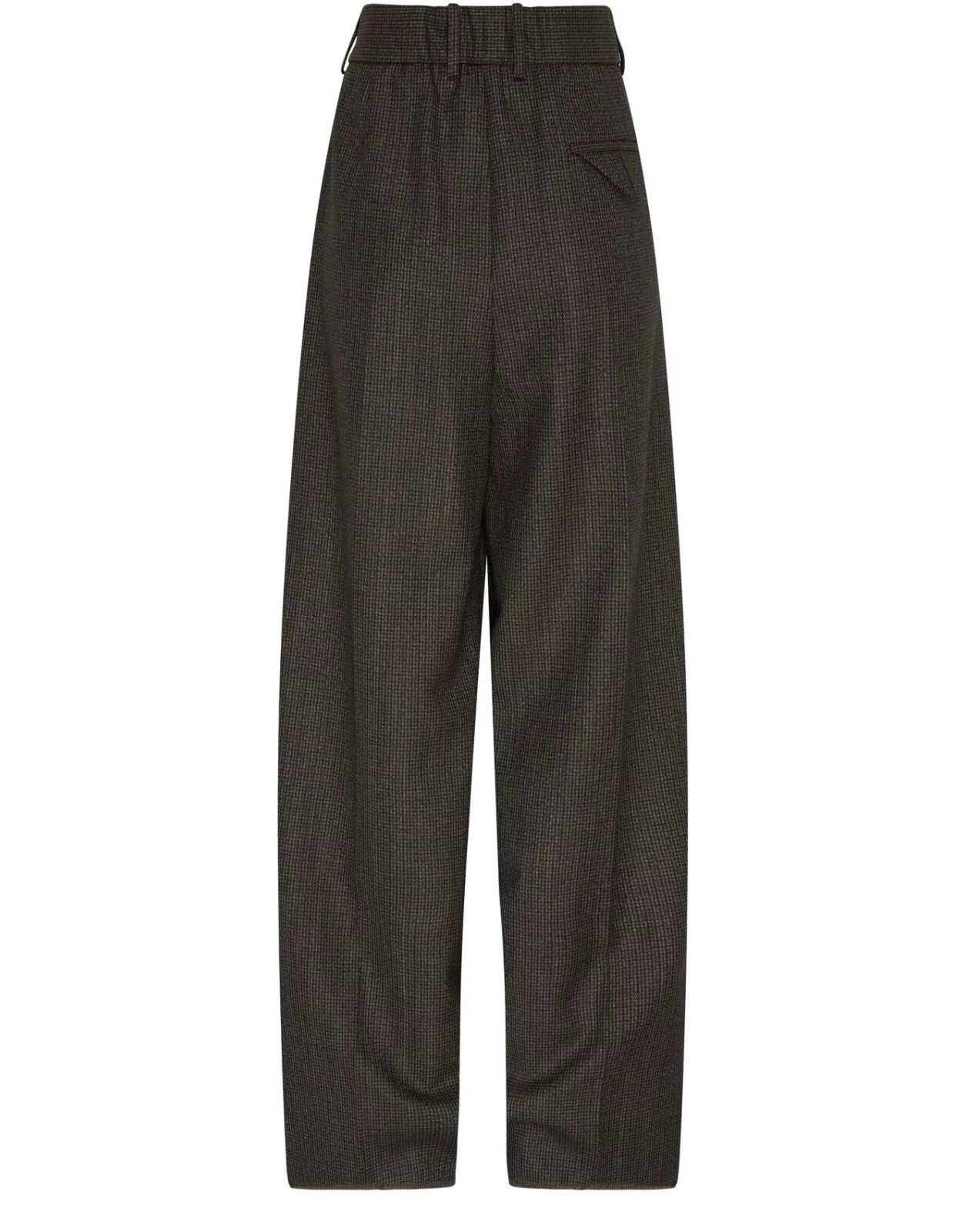 BOTTEGA VENETA Brown Wool Straight Pants New And Authentic