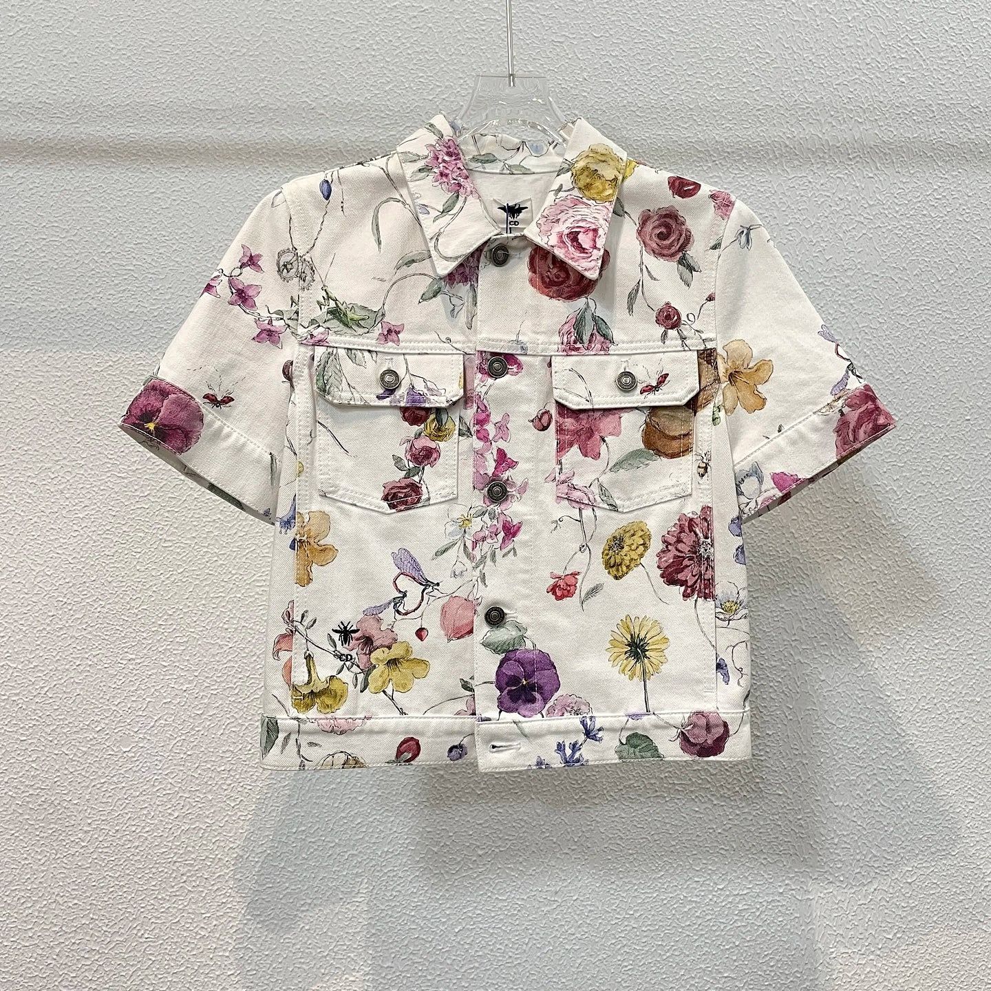 Dior Dior Floral Print Denim Jacket Size 34 Size XS / US 0-2 / IT 36-38 - 1 Thumbnail