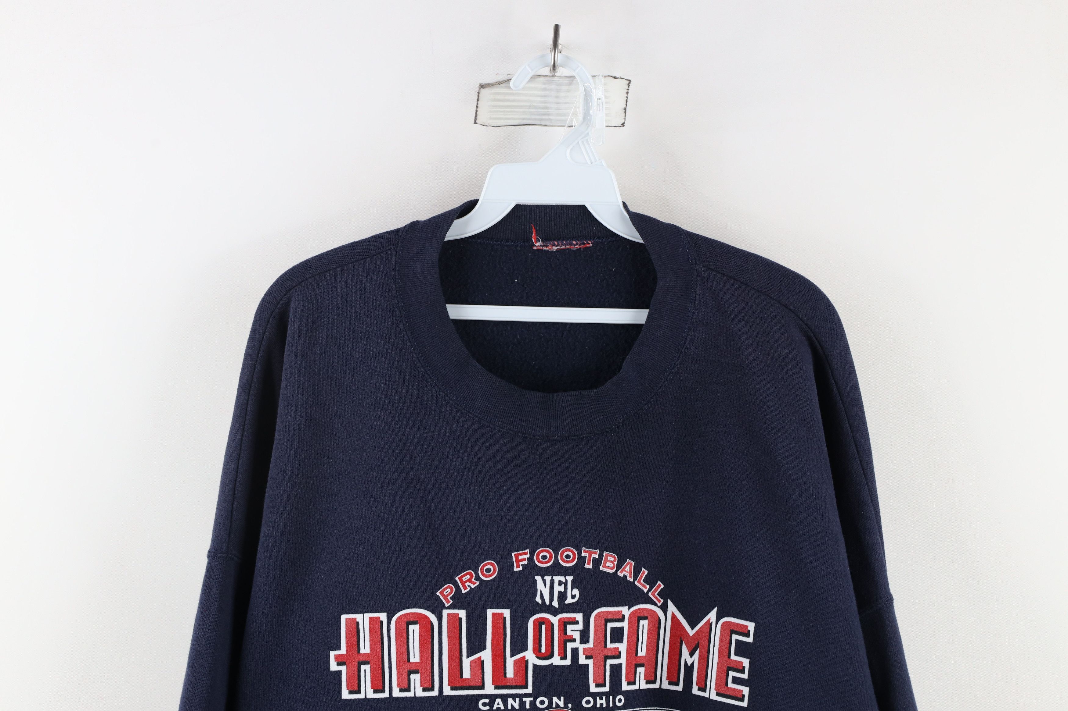 Vintage Vintage 90s NFL Pro Football Hall of Fame Sweatshirt Blue Size US XXL / EU 58 / 5 - 2 Thumbnail