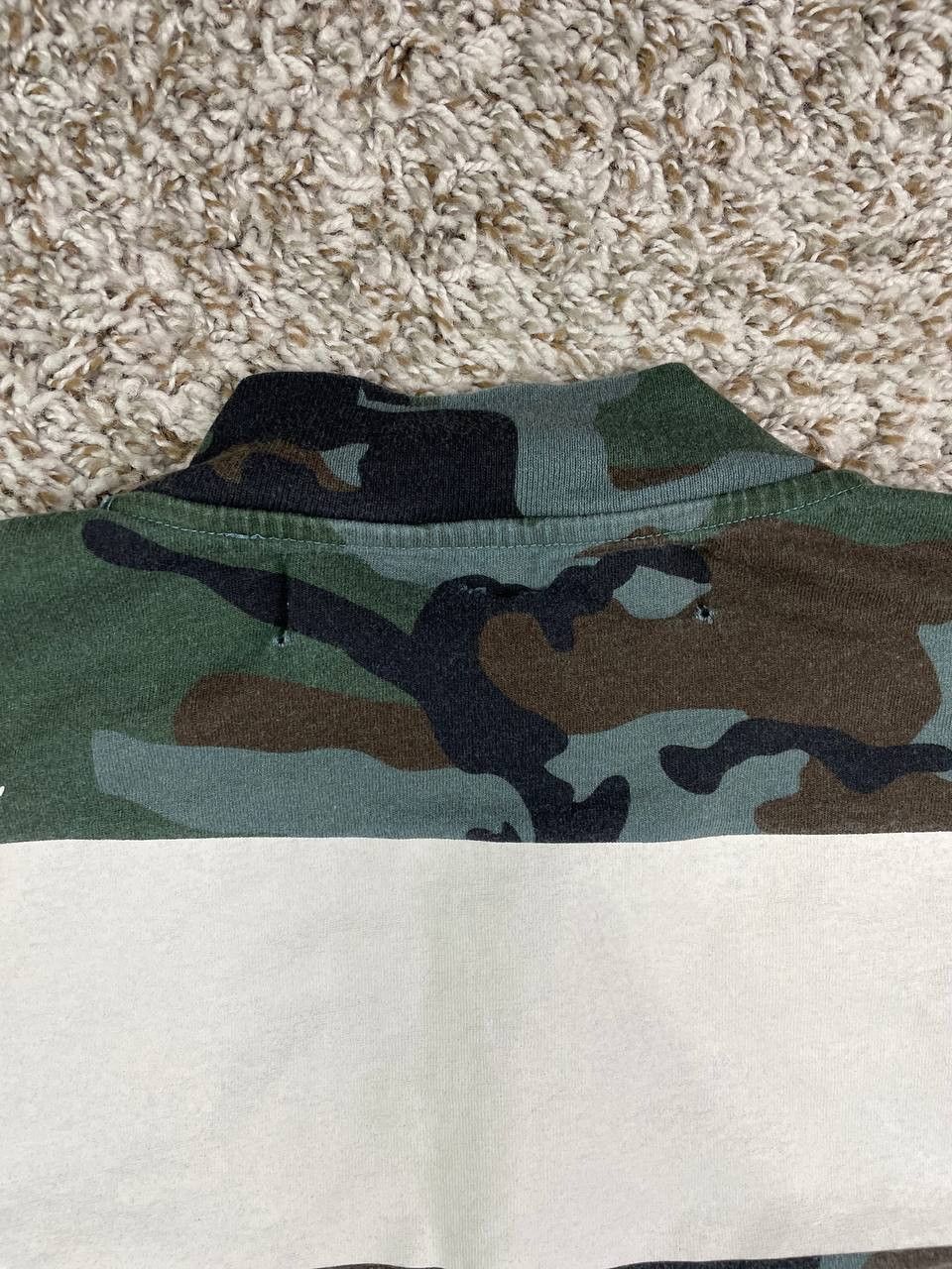 Off-White Off-White Long Sleeve Zip Mock Neck Tee Blue Camo Size US M / EU 48-50 / 2 - 13 Thumbnail
