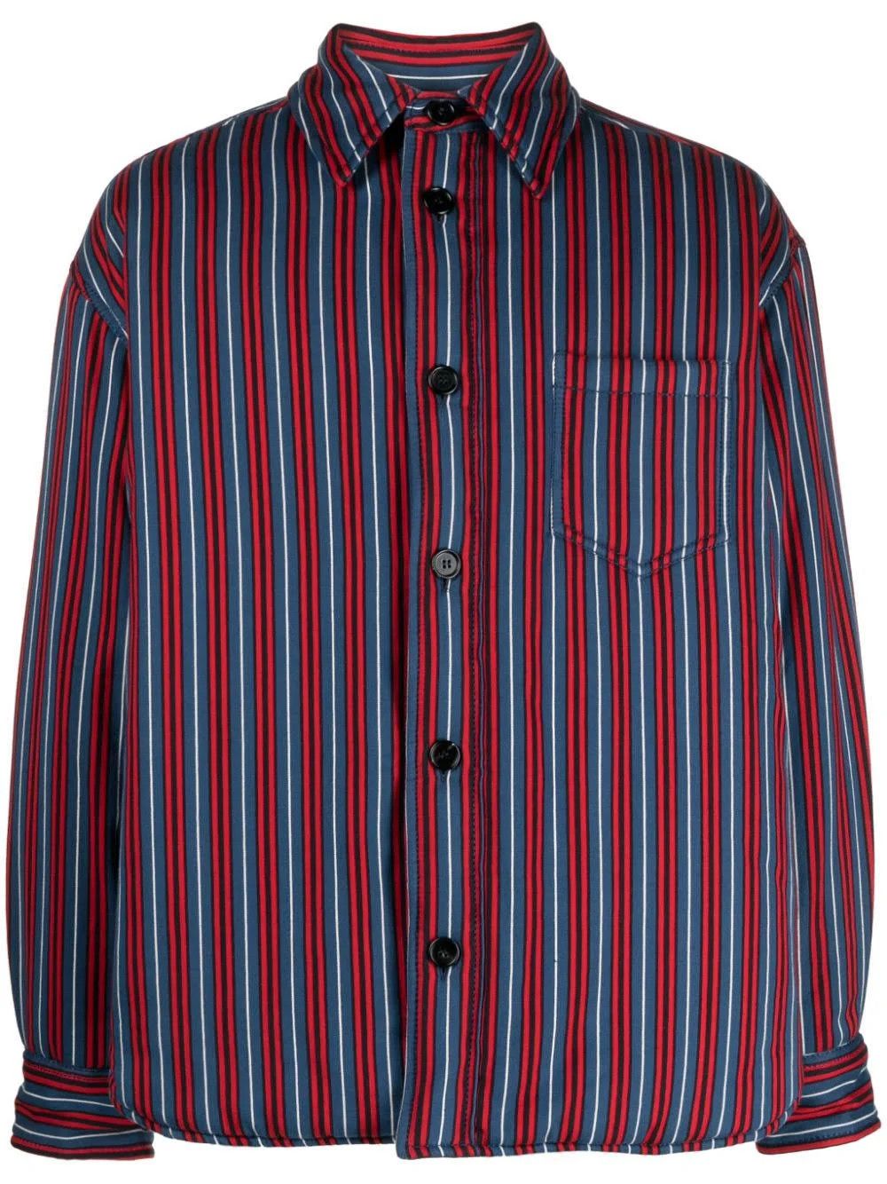 Marni o1w1db10824 Cotton Shirt Jacket in Multicolor Size US M / EU 48-50 / 2 - 1 Thumbnail