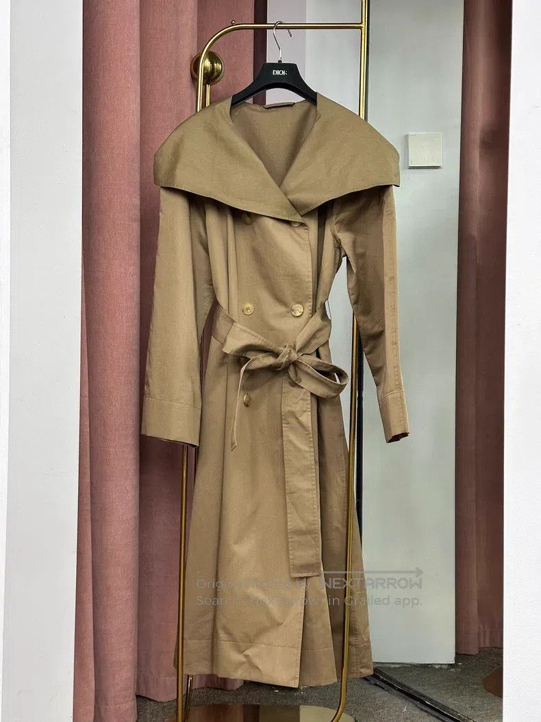 The Row The Row Khaki Belted Long Windbreaker Jacket Size S / US 4 / IT 40 - 1 Thumbnail