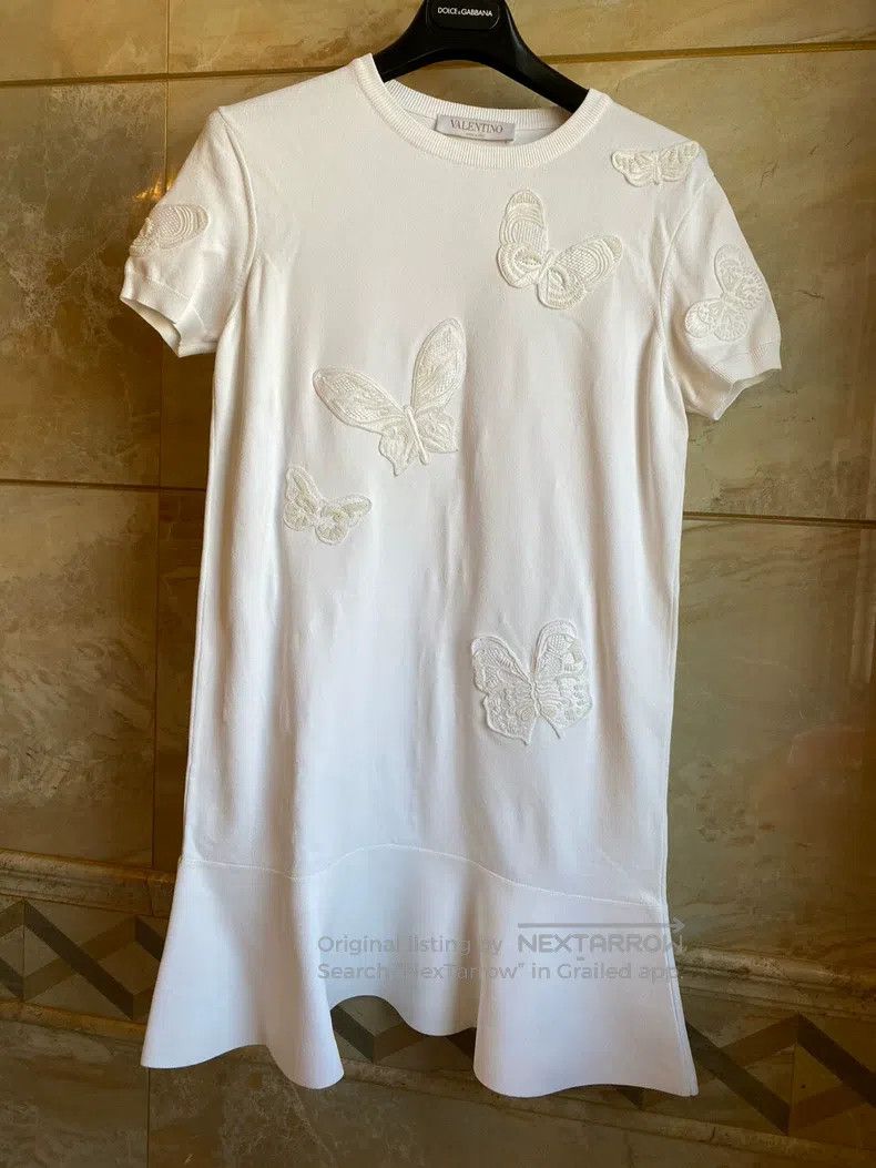 Valentino Valentino Reworked butterfly dress Size L / US 10 / IT 46 - 1 Thumbnail