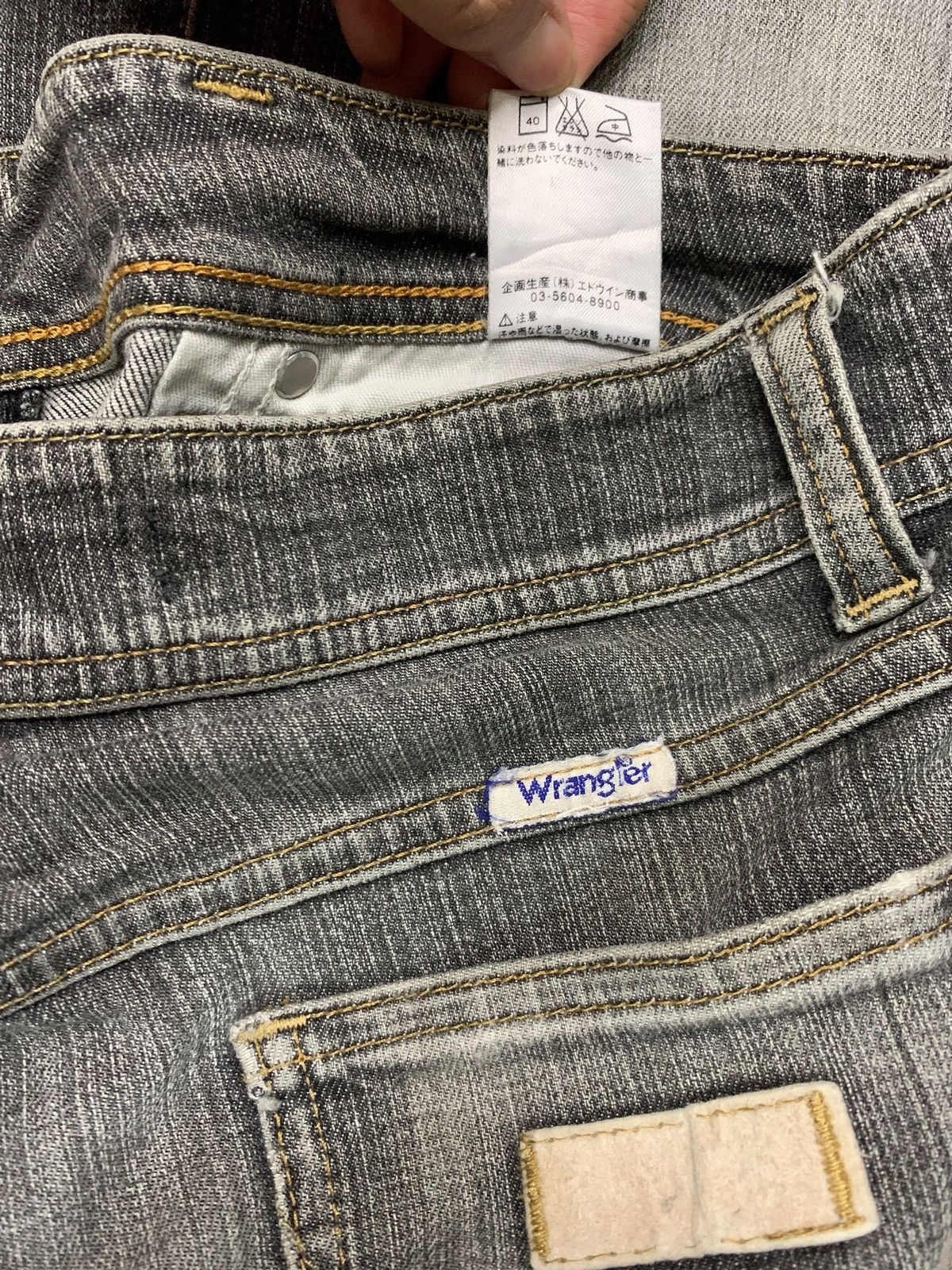 Wrangler Vintage Wrangler Faded Wash Distressed Flare Jeans Size 30" / US 8 / IT 44 - 10 Thumbnail