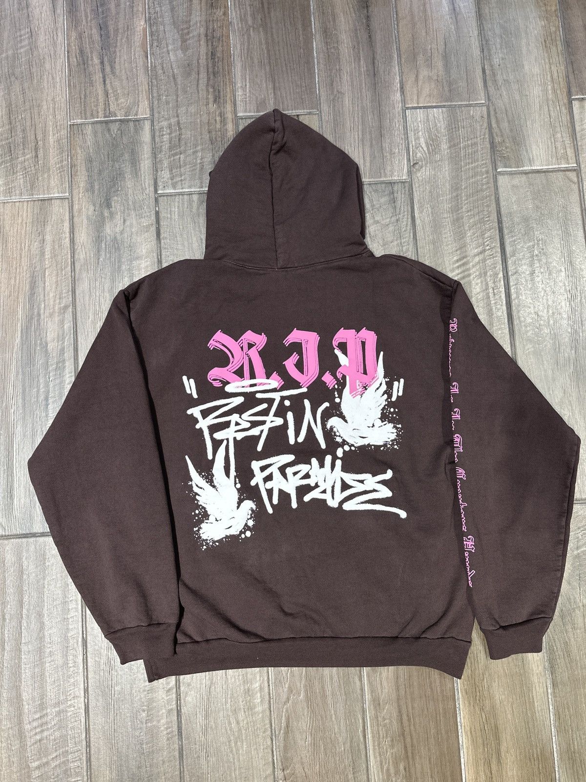 Revenge REVENGE GRAFFITI DOVE HOODIE CHOCOLATE BROWN Size US XL / EU 56 / 4 - 2 Thumbnail