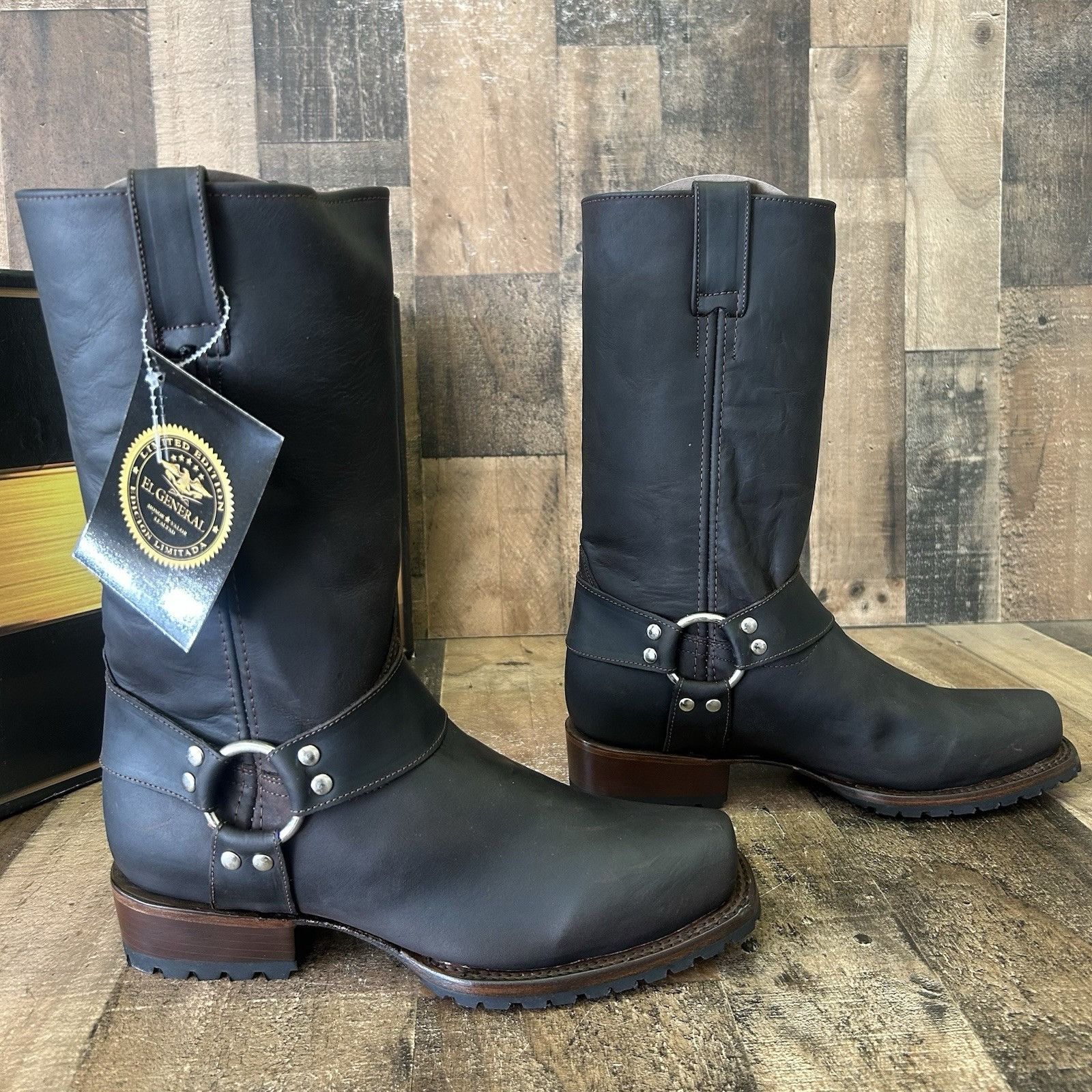 Vintage El General Buckle Harness Brown Boots Mens 10.5 Size US 10.5 / EU 43-44 - 9 Thumbnail