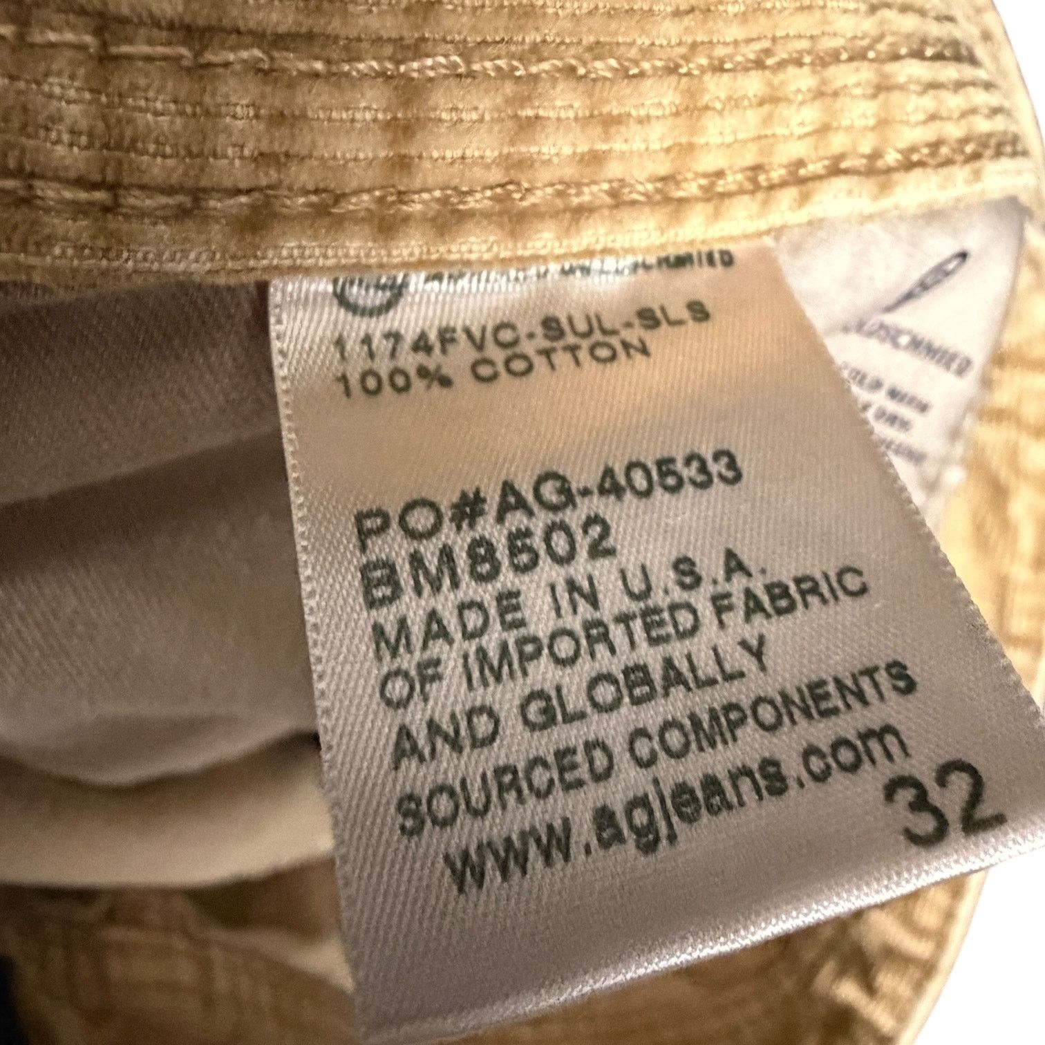 AG Adriano Goldschmied AG Adriano Goldschmied The Graduate Tailored Leg Cords 32x27 Size US 32 / EU 48 - 7 Thumbnail