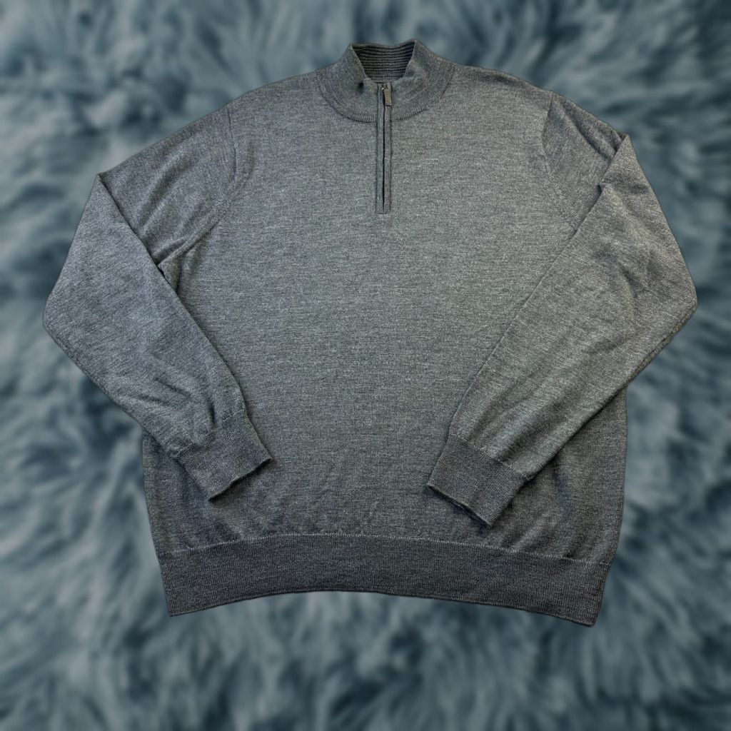 UNTUCKit UNTUCKit Sweater Mens 3XL Gray Knit Merino Wool Pullover Size US XXL / EU 58 / 5 - 1 Thumbnail