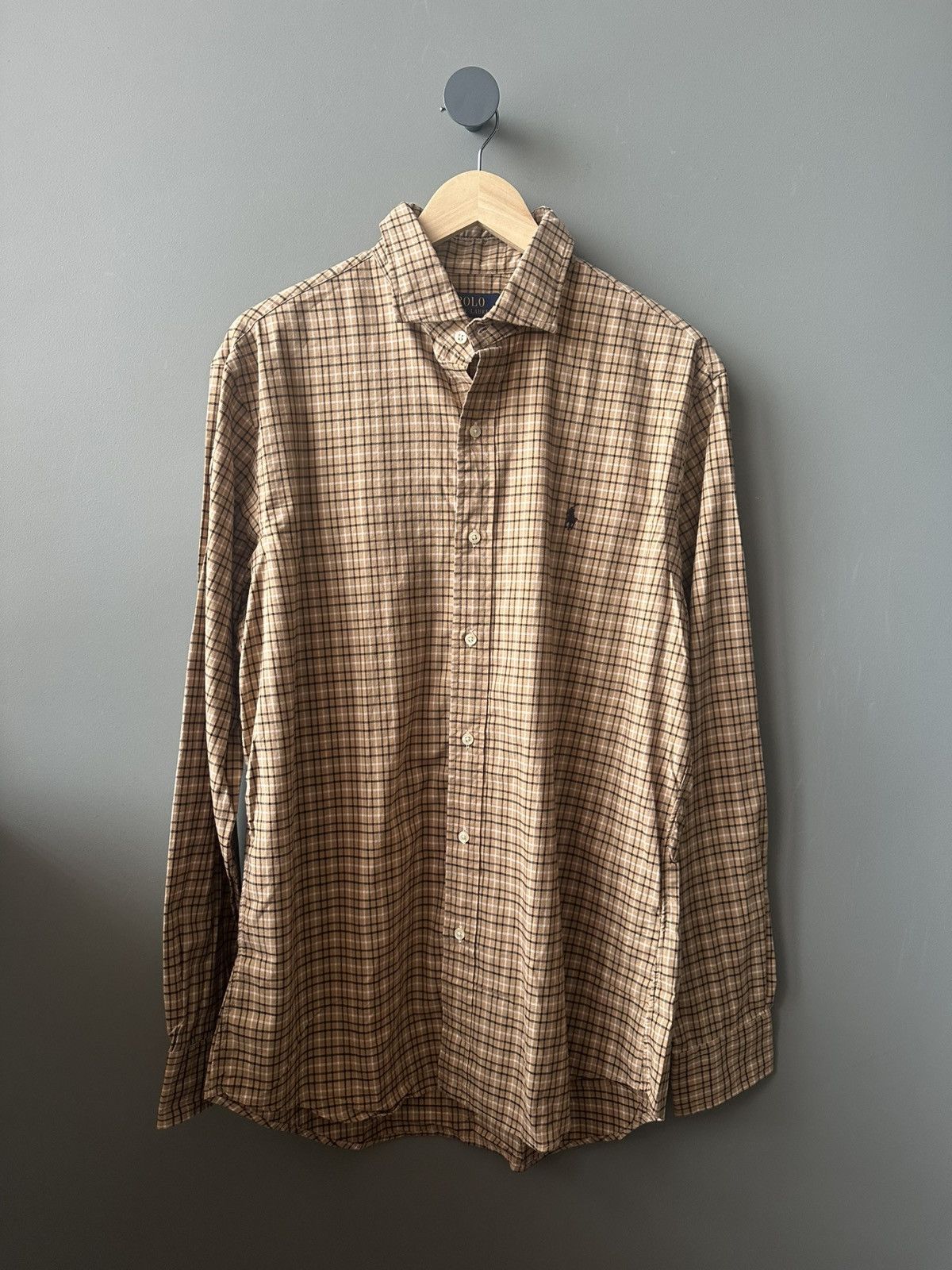 Polo Ralph Lauren Polo Ralph Lauren Beige Check Cotton Shirt Size L Size US L / EU 52-54 / 3 - 1 Thumbnail