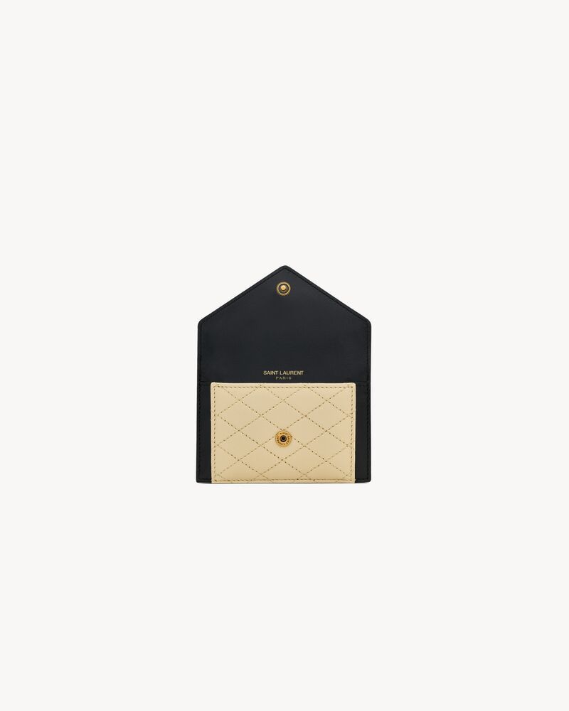 Saint Laurent Paris o1b1hav111125 Size: OS / Gaby Flap Card Case Lambskin Size ONE SIZE - 4 Thumbnail