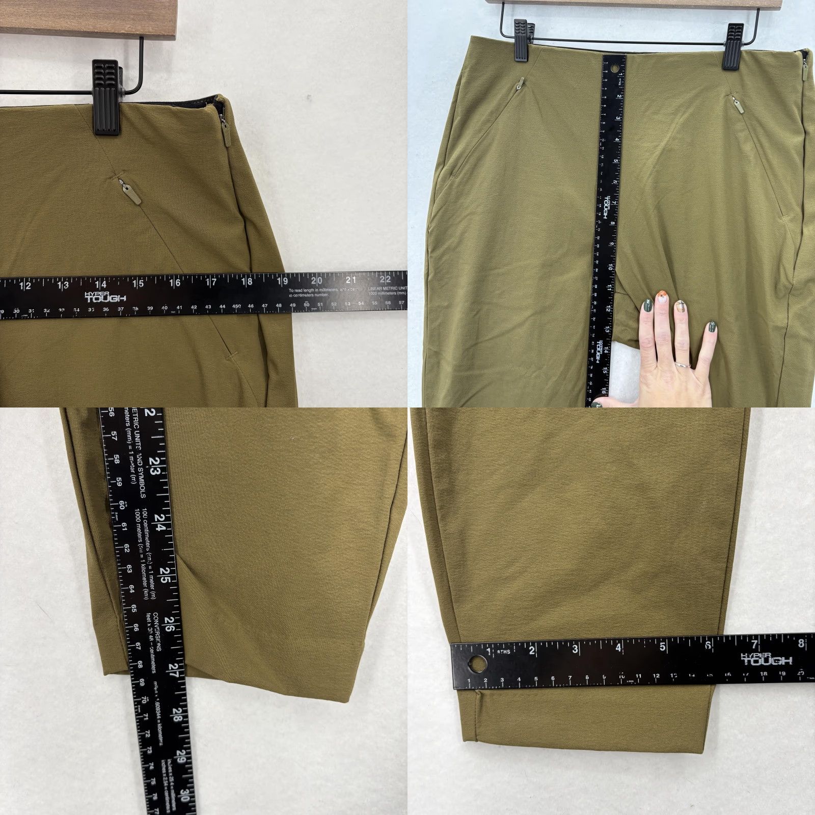 Duluth Trading Company Duluth Womens Pants Skinny Ankle 12 Green Nylon Spandex Stretch Pockets Zipper Travel Workwear Casual 27in Inseam Fatigue Flexcellent Size 34" / US 12 / IT 48 - 8 Thumbnail