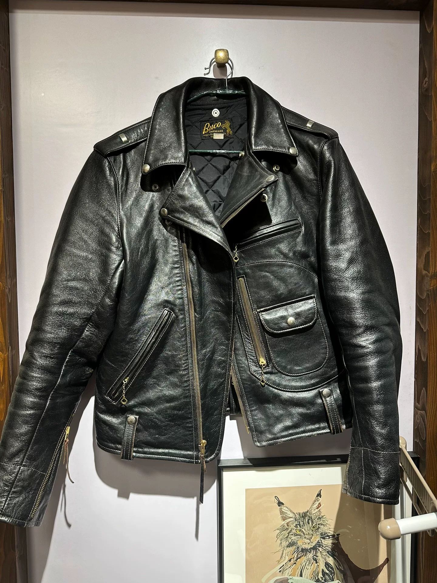 Buco BUCO J-24 Black Leather Motorcycle Jacket Size US XS / EU 42 / 0 - 1 Thumbnail