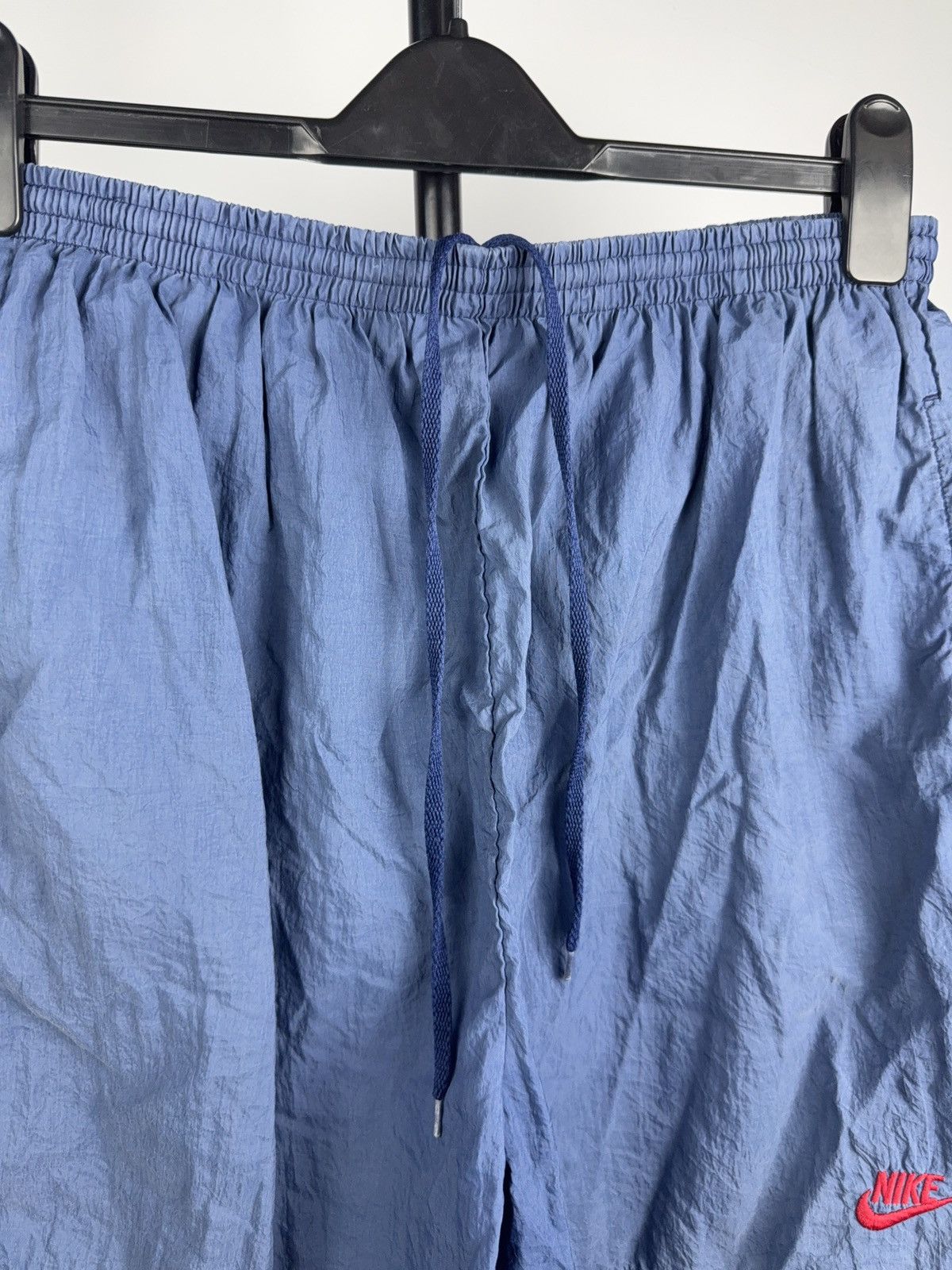 Nike 80s Retro Vintage Nike Swim Shorts Faded Blue Big Logo Y2K L Size US 35 - 9 Thumbnail