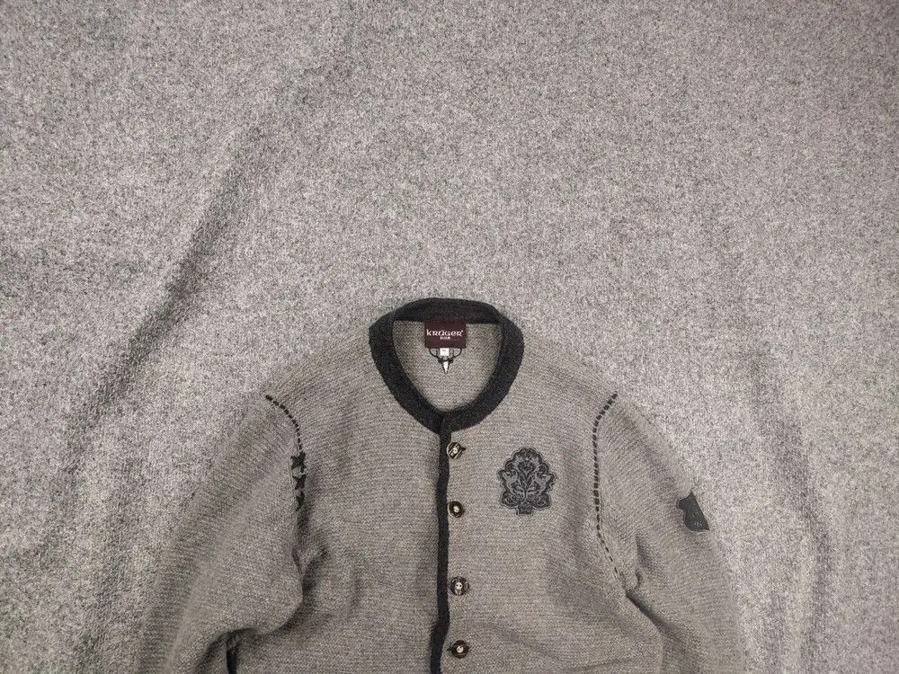 Vintage Krüger Dirndl wool cardigan traditional logo Vintage Size US L / EU 52-54 / 3 - 1 Thumbnail