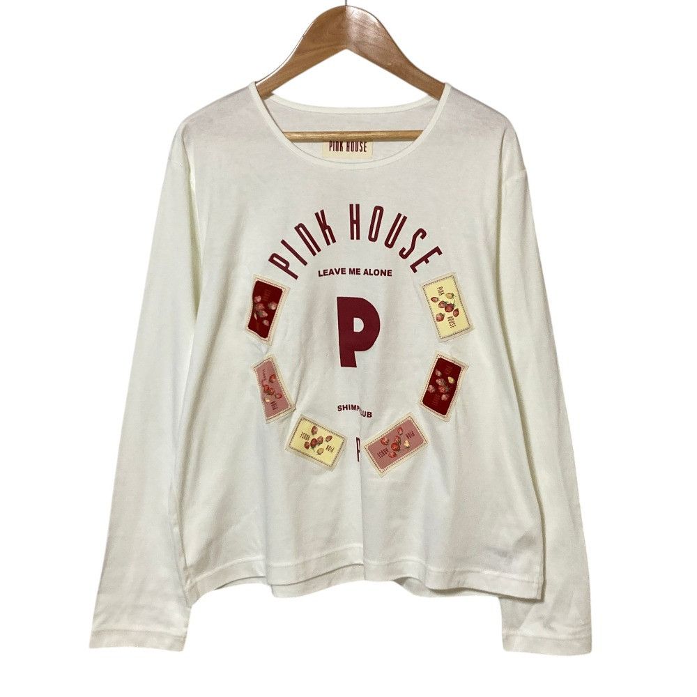 Other Other PINK HOUSE Strawberry Patchwork Long Sleeve Top Textile T-Shirts A2151UP0274 DUTY FREE for USA Size ONE SIZE - 1 Thumbnail
