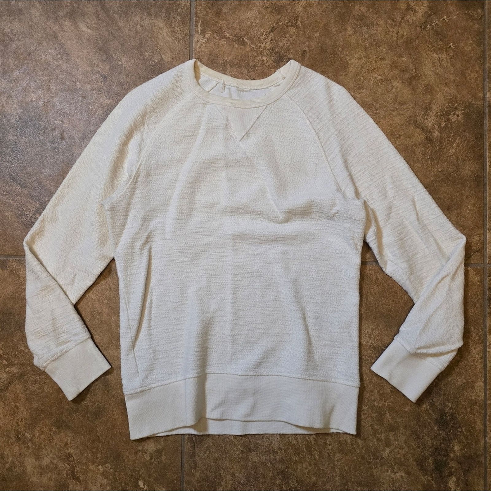 H&M Cream Textured | H&M | Sweater Long Sleeve Size S / US 4 / IT 40 - 1 Thumbnail