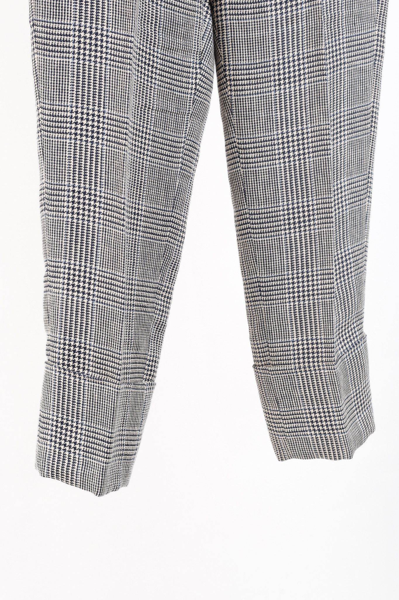 Brunello Cucinelli Brunello Cucinnelli SS/19 Beige & Black Linen Check Trousers Size 27" / US 4 / IT 40 - 5 Thumbnail