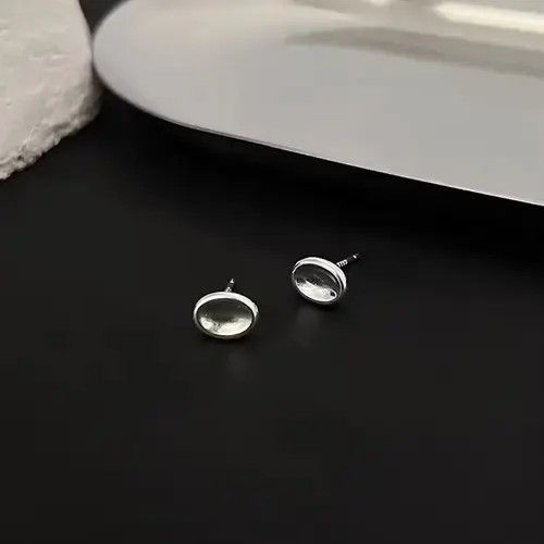 Vintage 100%925 silver vintage bean earrings Size ONE SIZE - 4 Thumbnail