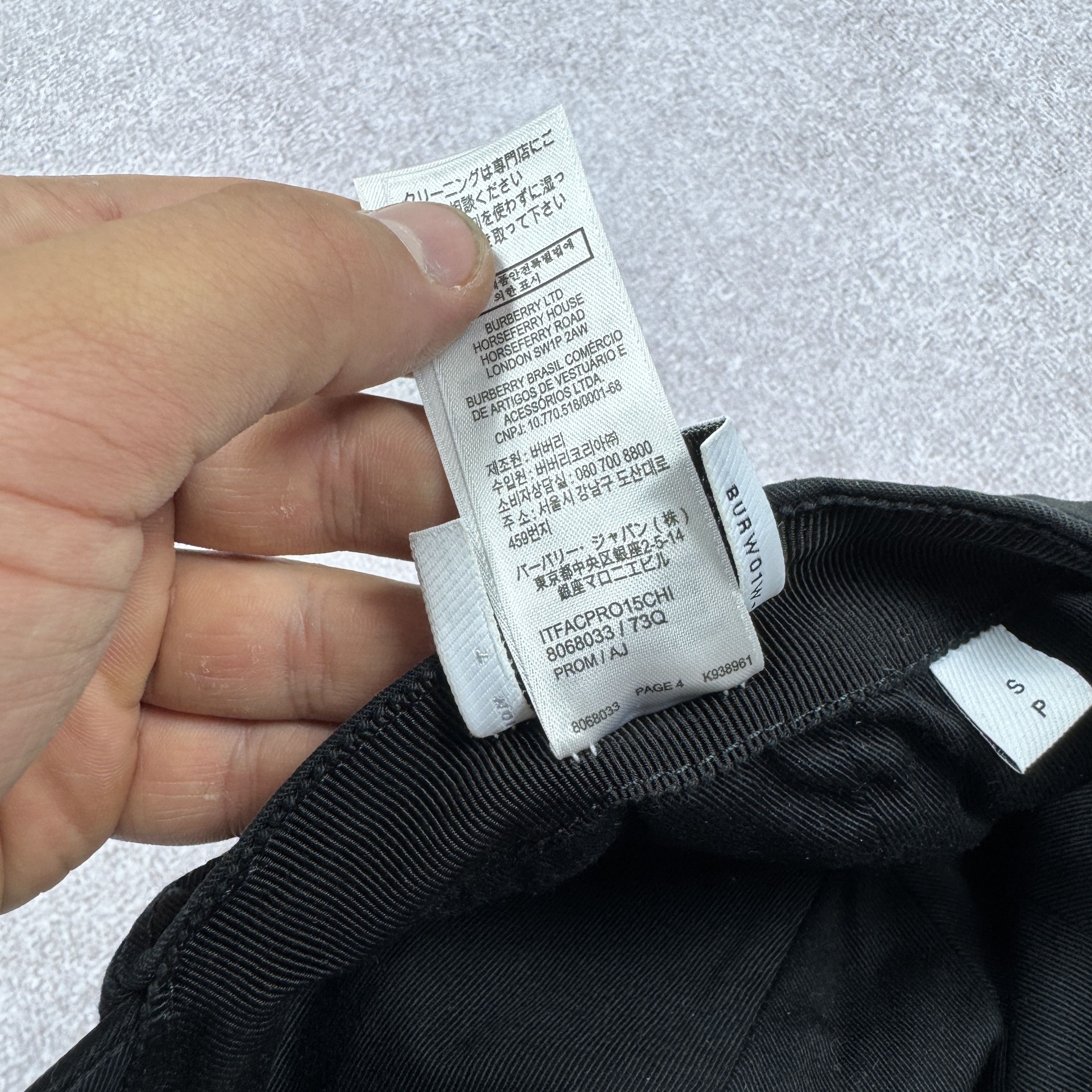 Burberry Authentic Burberry London 8068033 Black TB Logo Cap Size S-M Size ONE SIZE - 8 Thumbnail