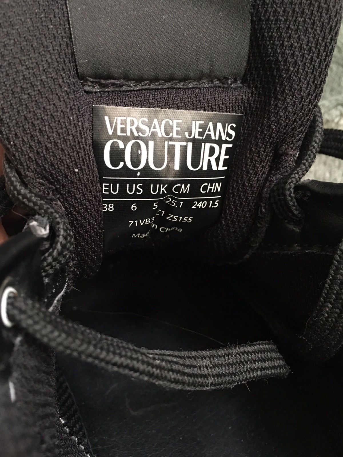Versace × Versace Jeans Couture Versace Jeans Couture Black Sneakers EU 38 US 6 Size US 6 / IT 36 - 12 Thumbnail