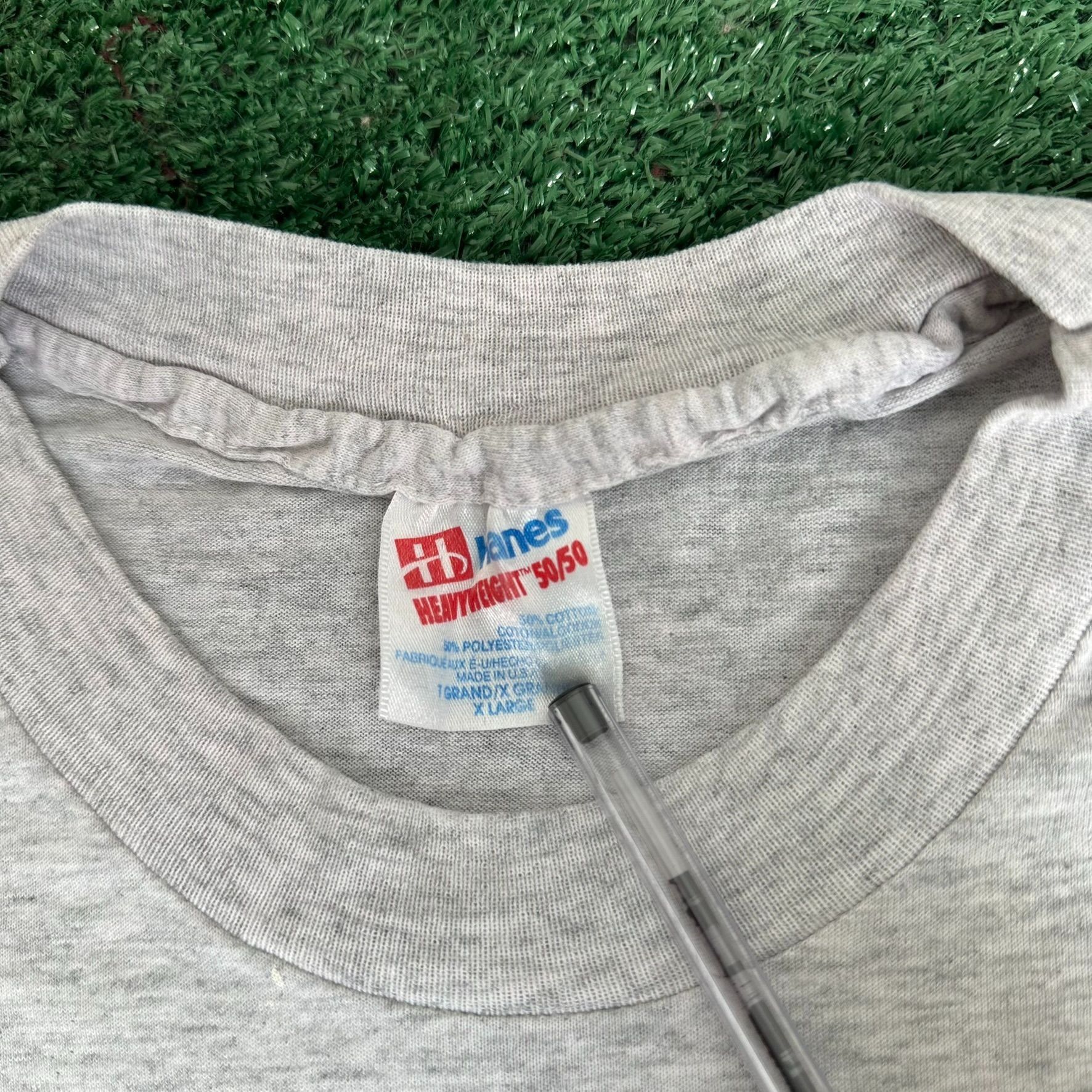 Hanes Vintage 90s Eagles Varsity Football T-Shirt Single Stitch Hi Size US XL / EU 56 / 4 - 4 Thumbnail