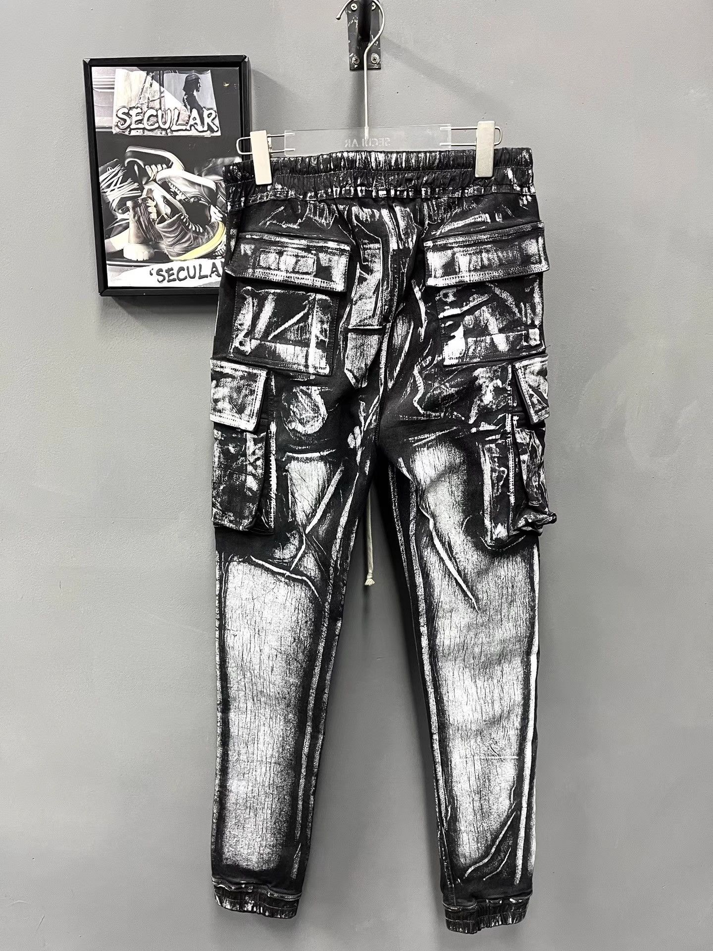 Rick Owens Rick Owens Painted Cargo Pants K34 Size US 35 - 5 Thumbnail