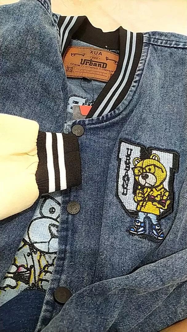Other X Urband Absolute Varsity Jacket Denim Bear University A259 Size US L / EU 52-54 / 3 - 3 Thumbnail