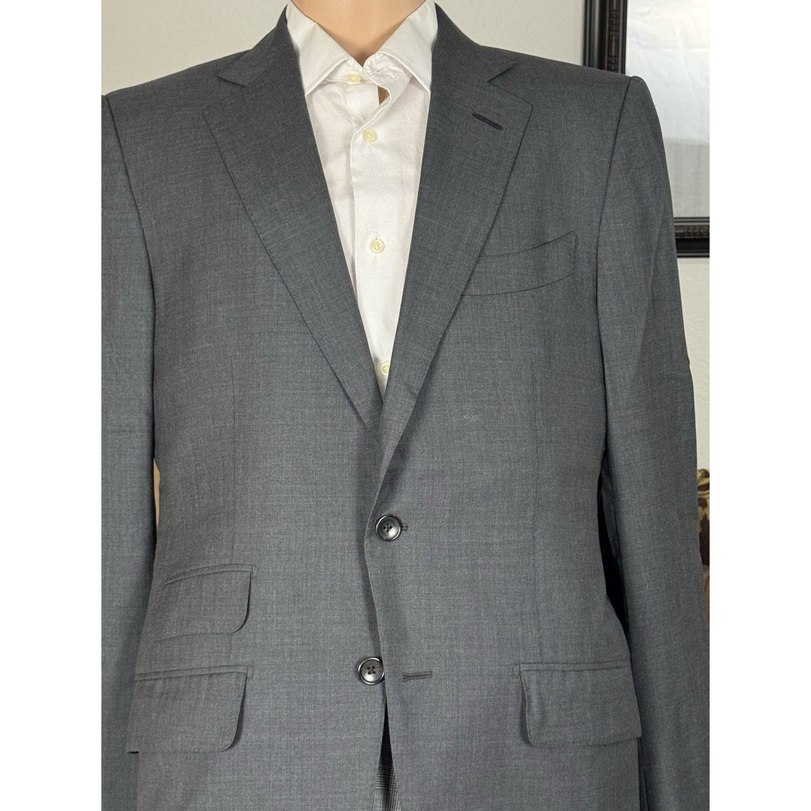 Tom Ford Tom Ford Gray Suit Jacket Blazer 50/40 US Wool Notch Lapel Size 40R - 1 Thumbnail