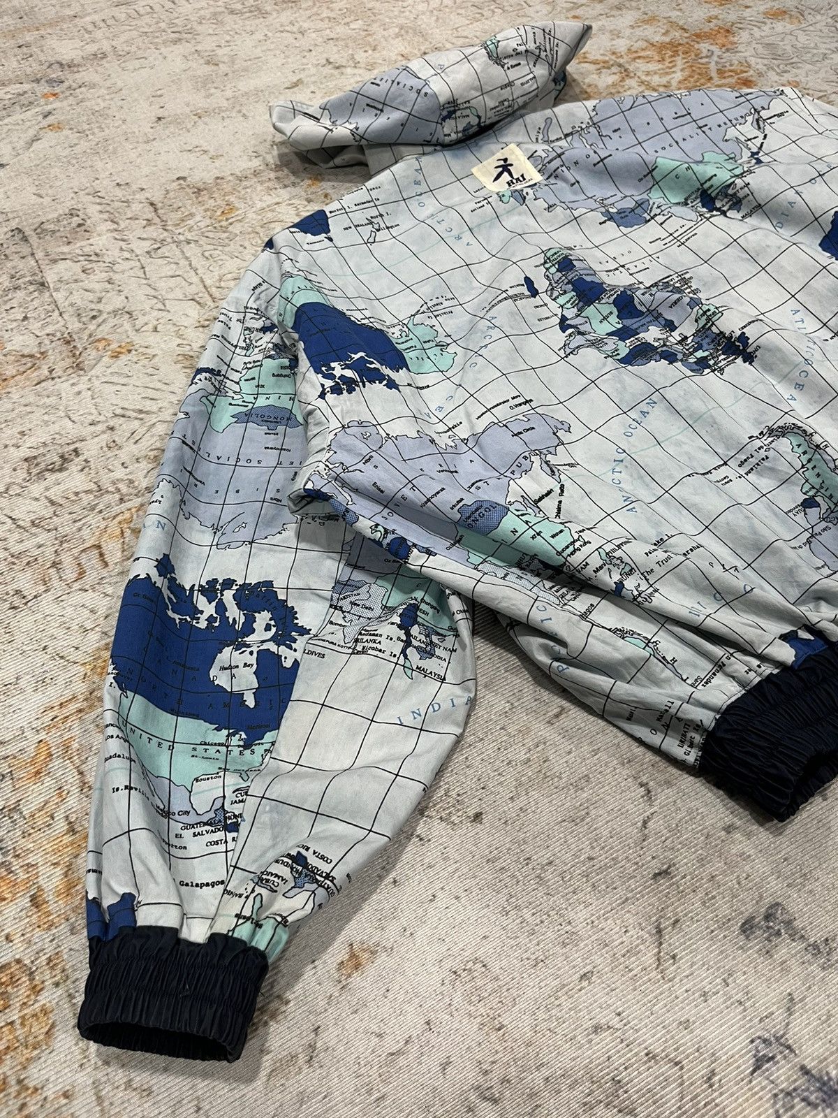 Issey Miyake Hai Sporting Gear by Issey Miyake In World Map Motif Jacket Size US L / EU 52-54 / 3 - 9 Thumbnail