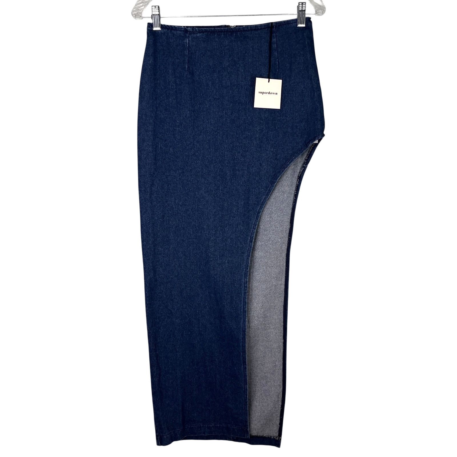 superdown Superdown Tirza Maxi Skirt Denim 24 New Size 24" / US 00 / IT 34 - 1 Thumbnail
