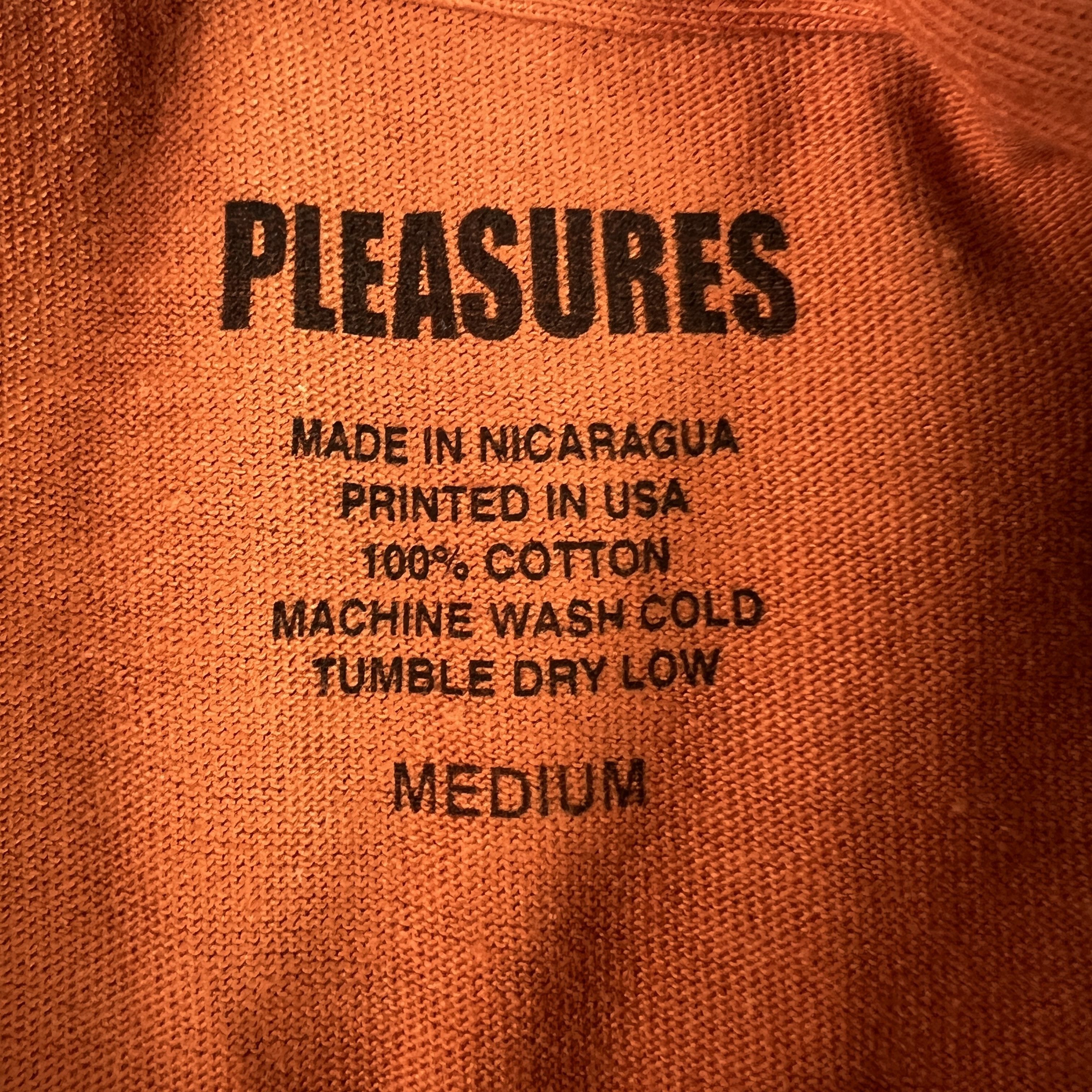 Pleasures Pleasures Shirt Orange Faded Crumble Big Logo Tee Size US M / EU 48-50 / 2 - 4 Thumbnail