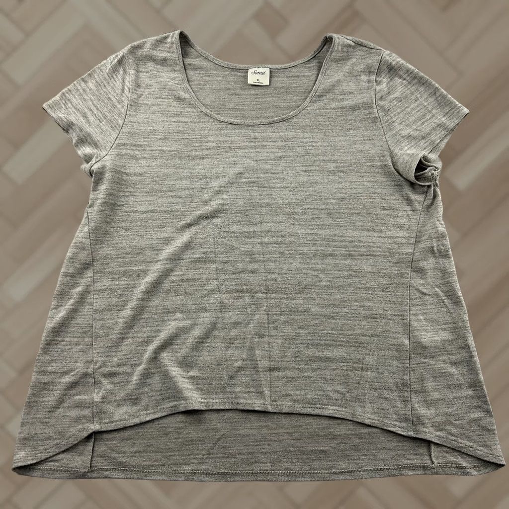 Vintage Soma Short Sleeve Casual Top Women's XL Gray Shirt T-Shirt Womens XL Gray SOMA Short Sleeve Casual Top Size XL / US 12-14 / IT 48-50 - 1 Thumbnail