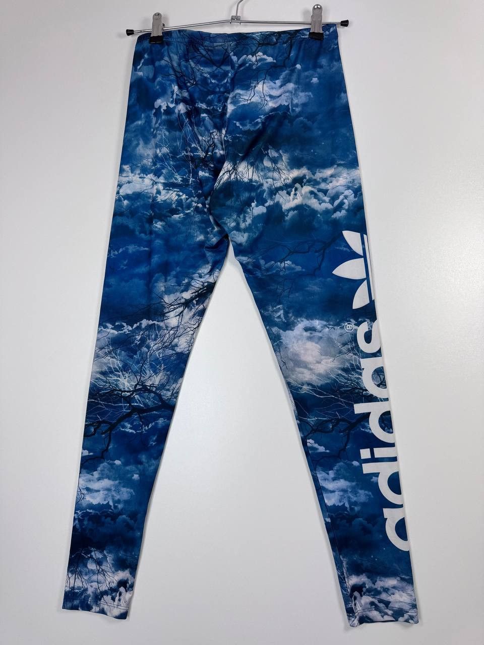 Adidas Adidas Womens Leggings Blue Cloud Print Athletic Training M Size 30" / US 8 / IT 44 - 12 Thumbnail