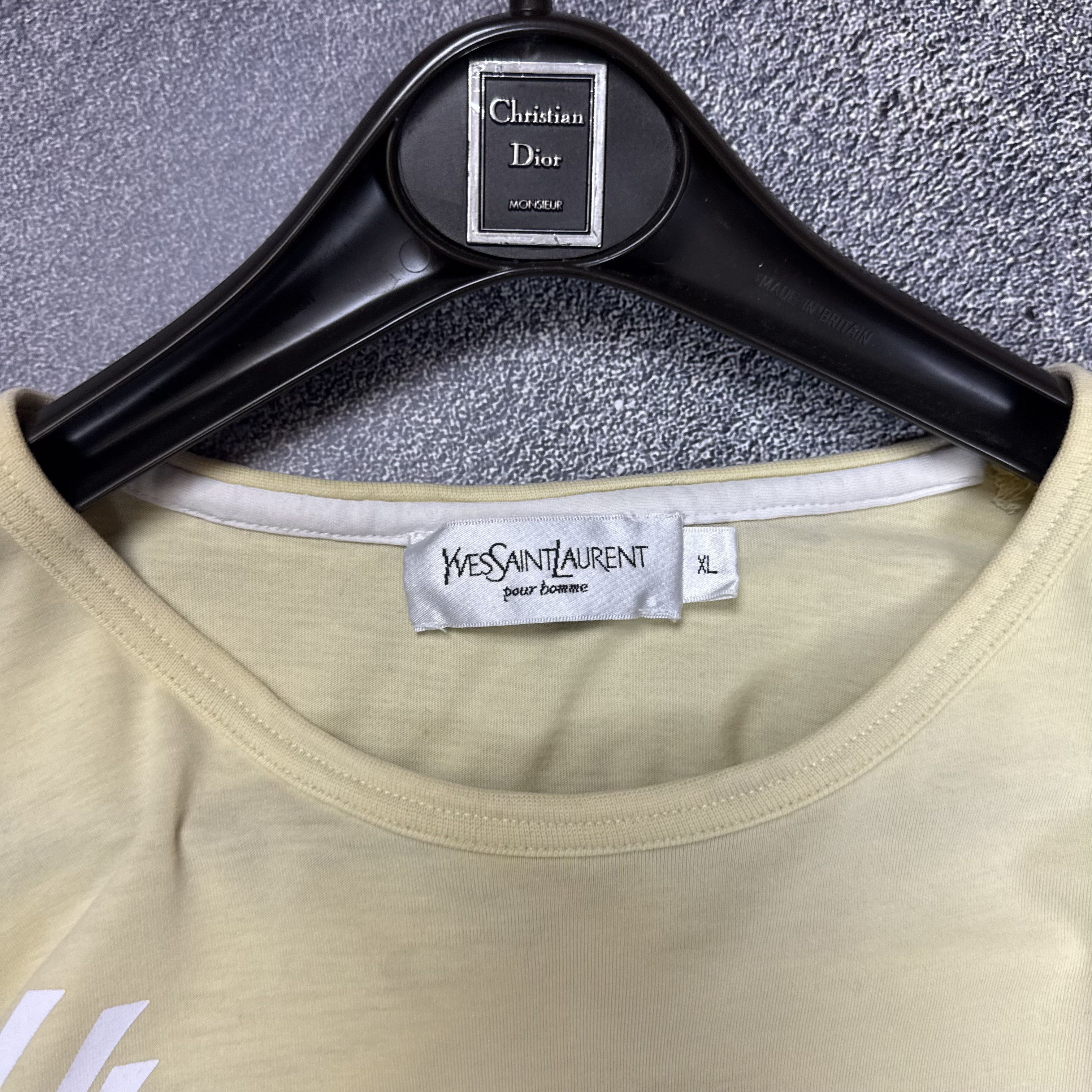 Yves Saint Laurent YSL YvesSaintLaurent Printed Yellow Short Sleeve T-shirt Size US XL / EU 56 / 4 - 3 Thumbnail