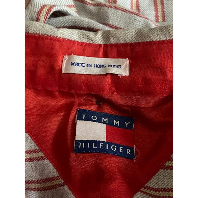 Tommy Hilfiger VTG Tommy Hilfiger Shirt Red Khaki Yellow Stripe Button Down Size US S / EU 44-46 / 1 - 3 Thumbnail