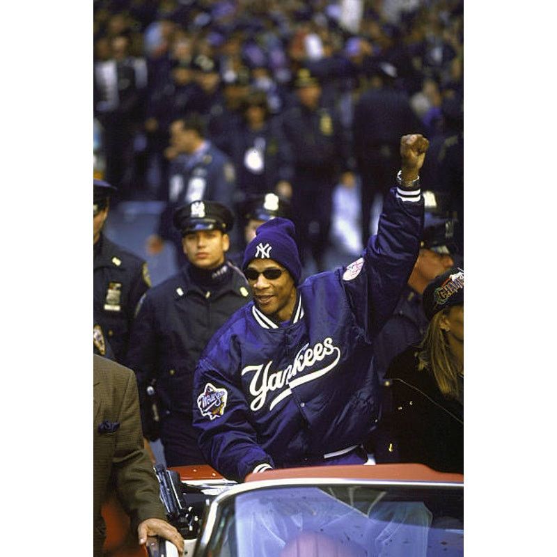 MLB NY Yankees 1998 World Series STARTER satin bomber L navy vtg Size US L / EU 52-54 / 3 - 9 Thumbnail