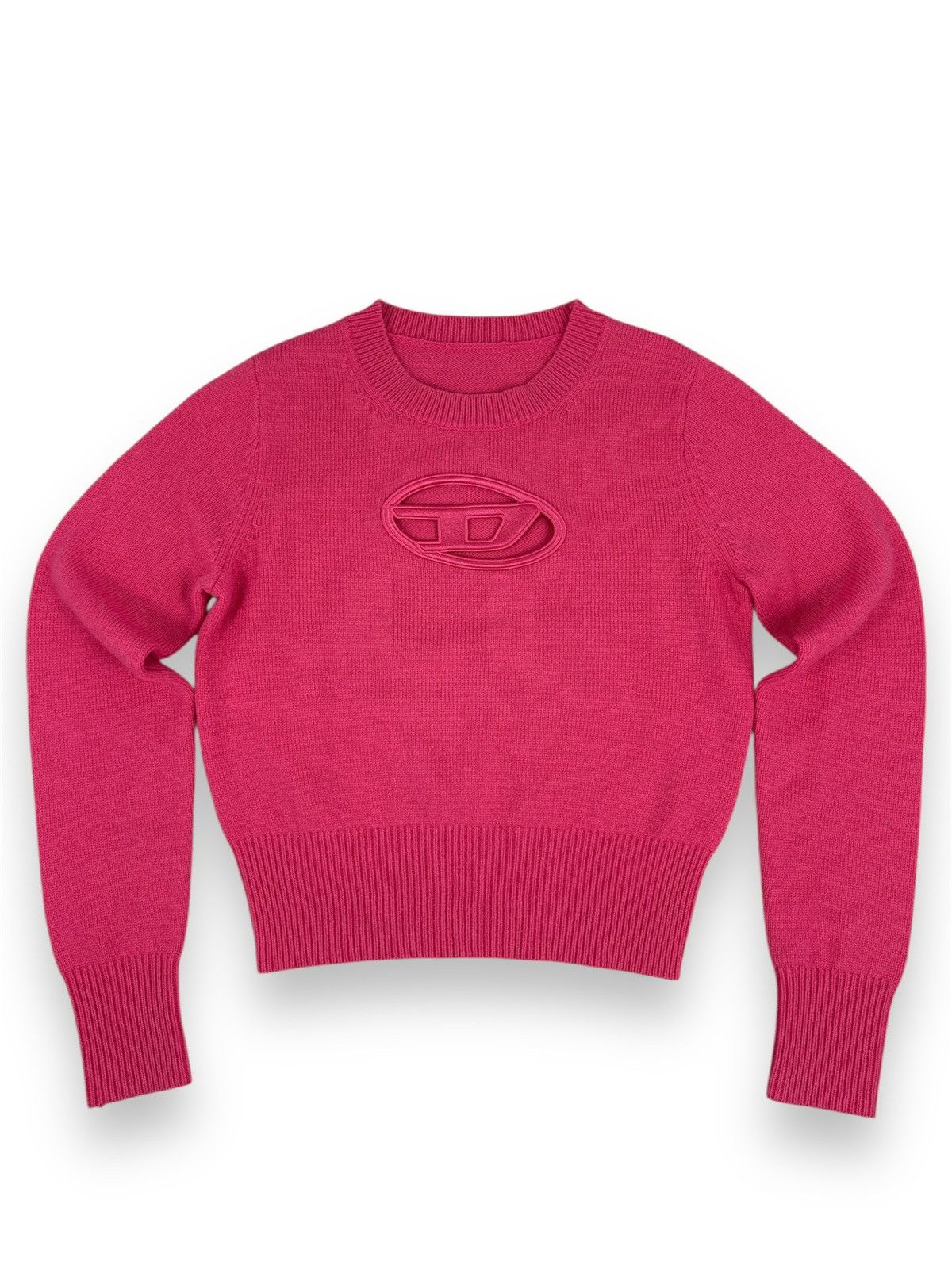 Diesel Black Gold Rare M-Areesa Embroidered Big Logo Wool Cut Out Sweater Jumper Pullover Size S / US 4 / IT 40 - 5 Thumbnail