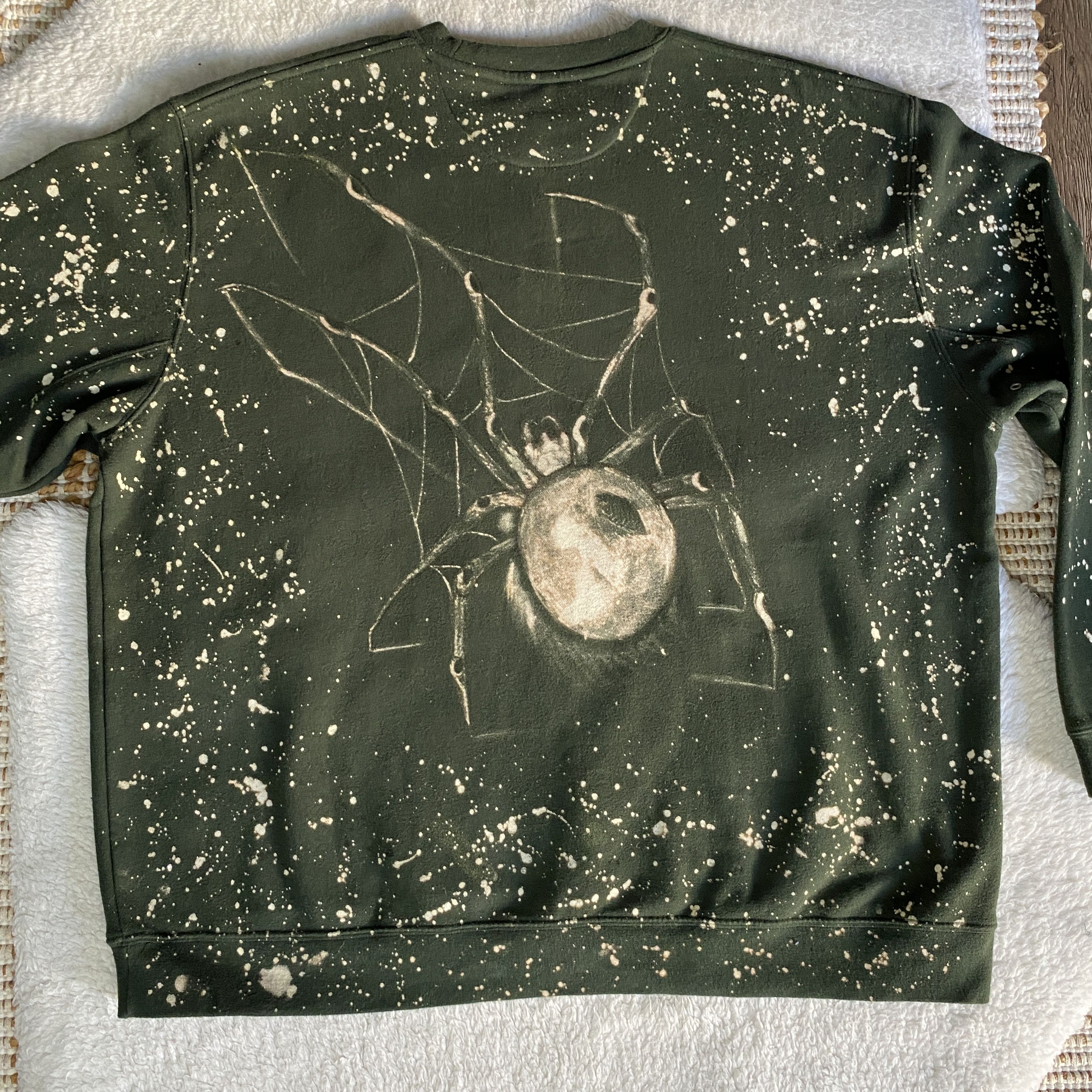 Croft & Barrow Handmade Reworked Croft & Barrow Bleach Dyed Sweatshirt Size US XL / EU 56 / 4 - 3 Thumbnail