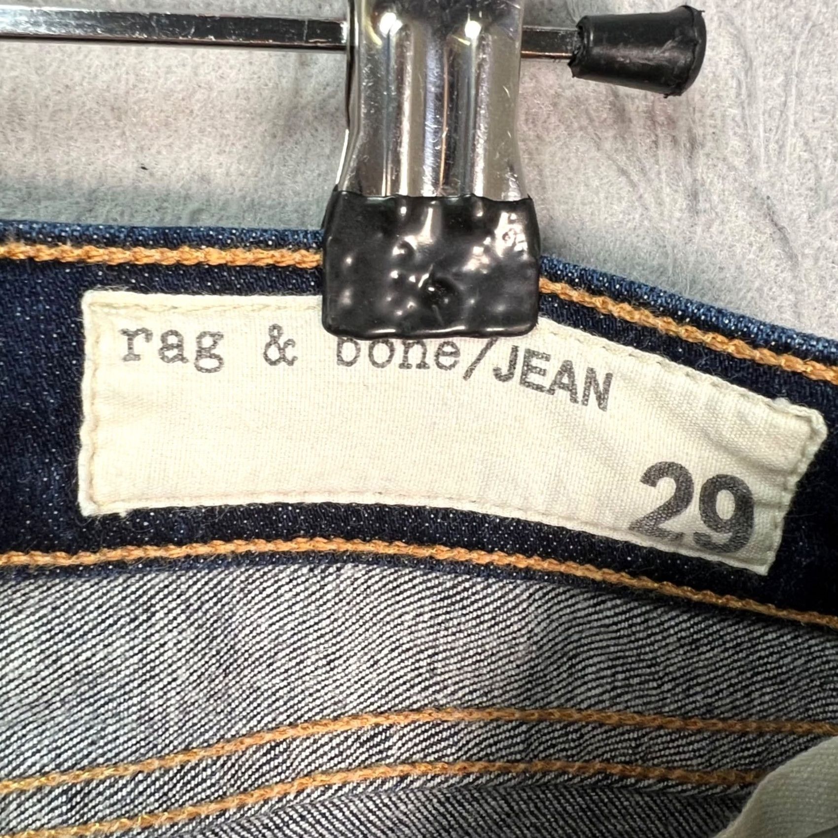 Rag & Bone rag & bone Jeans Womens Size 29 Elephant Bell Flare Dark Wash Cotton Denim 5-Pocket Regular Inseam 32 Blue Vintage No Size 29" - 3 Thumbnail