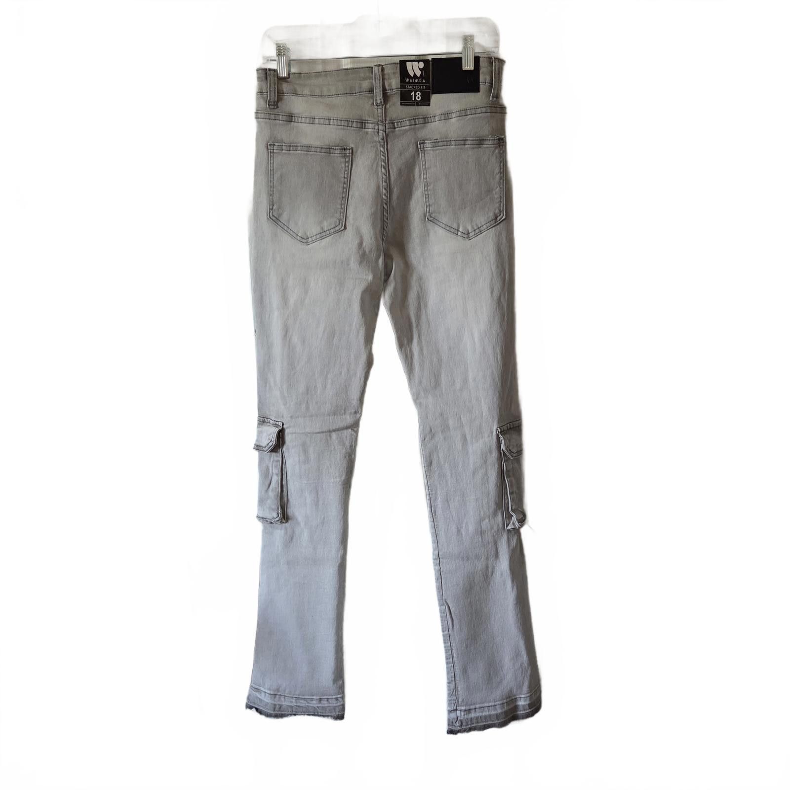 Waimea Waimea Men's Stacked Fit Jeans - Grey Bleached Size US 30 / EU 46 - 6 Thumbnail