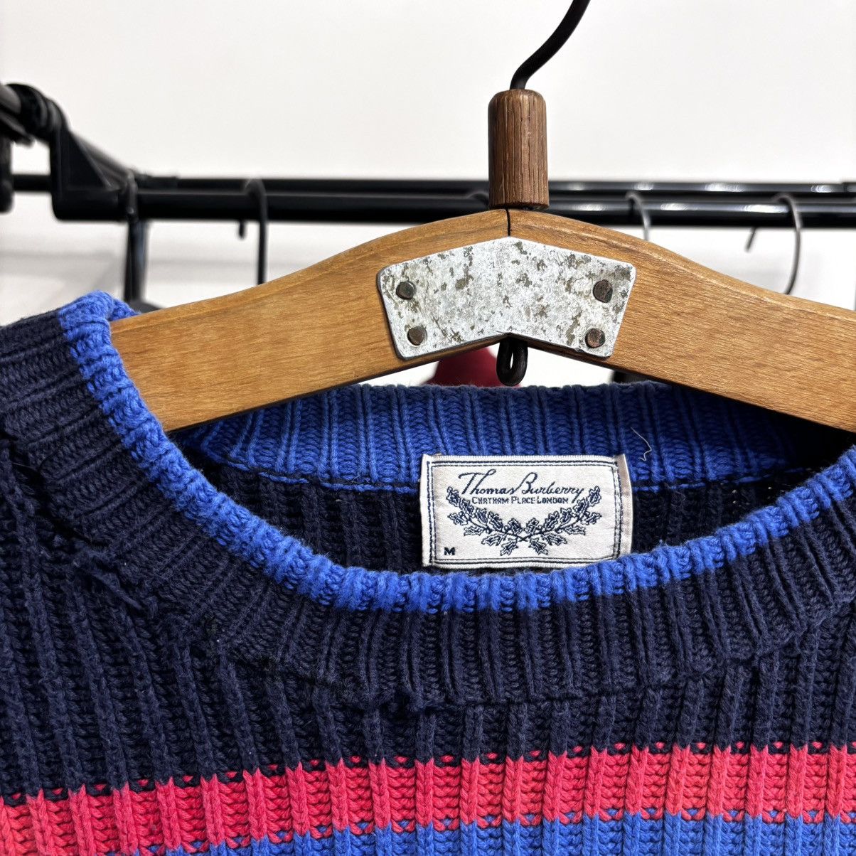Vintage Last Drop‼️Vintage 80’s Distressed Burberry sweater knit Size US L / EU 52-54 / 3 - 10 Thumbnail