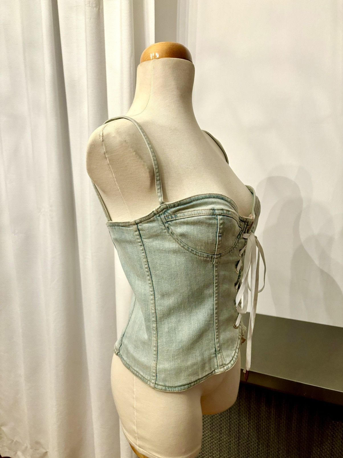 Iceberg Vintage Y2K Iceberg washed blue denim corset top Size M / US 6-8 / IT 42-44 - 7 Thumbnail