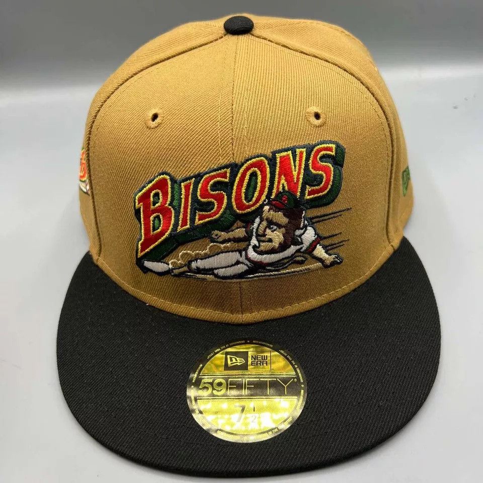 New Era Buffalo Bisons Hat Men 7 1/2 59Fifty New Era MiLB Fitted Cap Size ONE SIZE - 3 Thumbnail