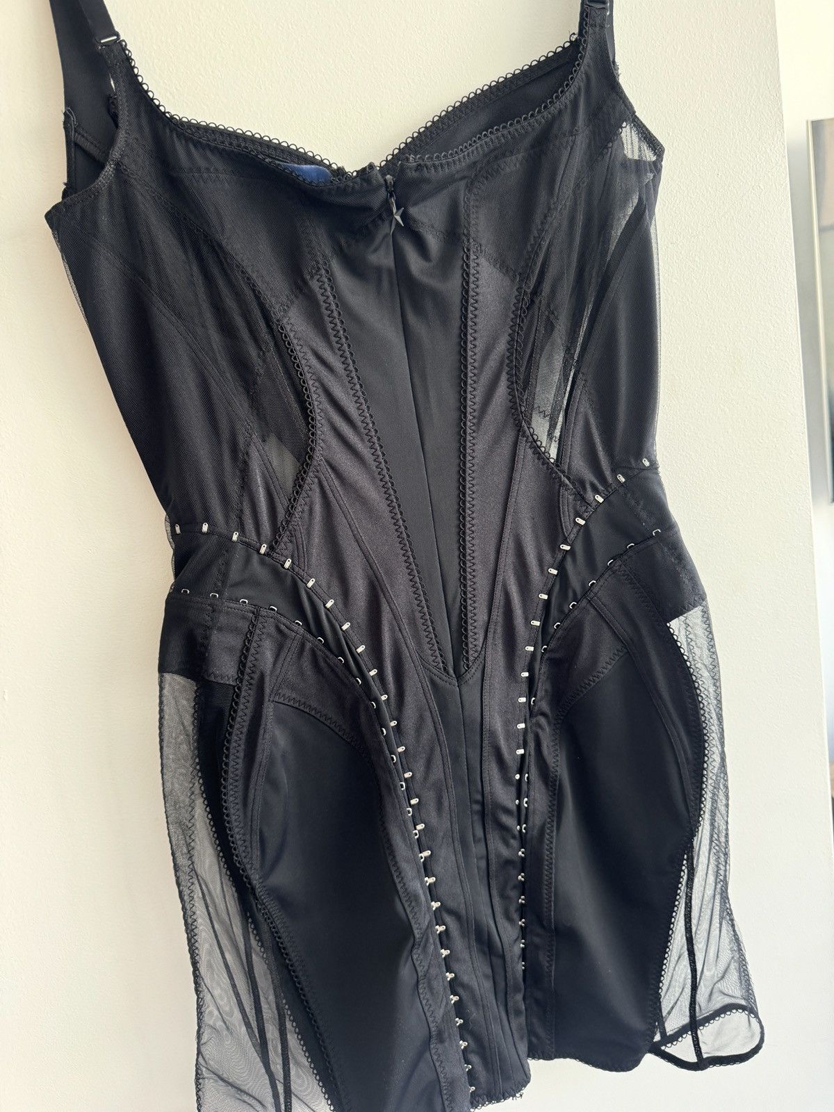Mugler Mugler Panelled Corseted Minidress | Black Size S / US 4 / IT 40 - 4 Thumbnail