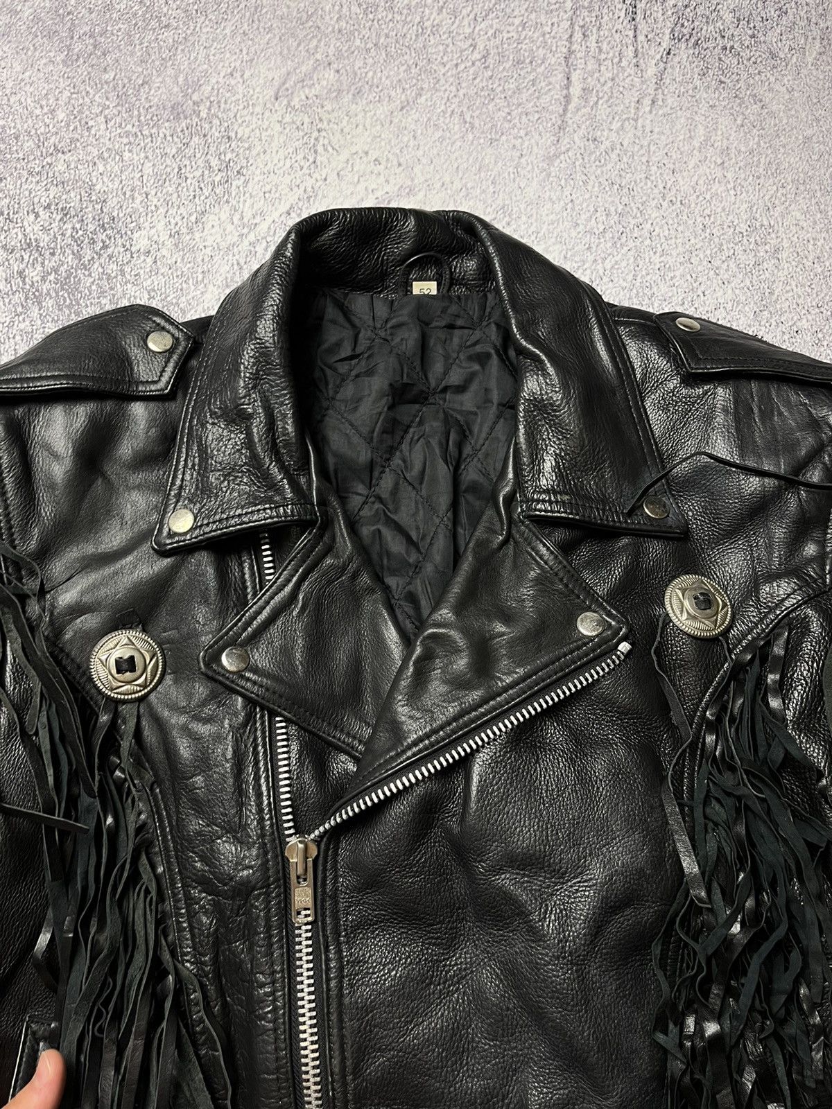 Vintage Vintage Avant Garde Y2k Black Leather Jacket Size US L / EU 52-54 / 3 - 7 Thumbnail