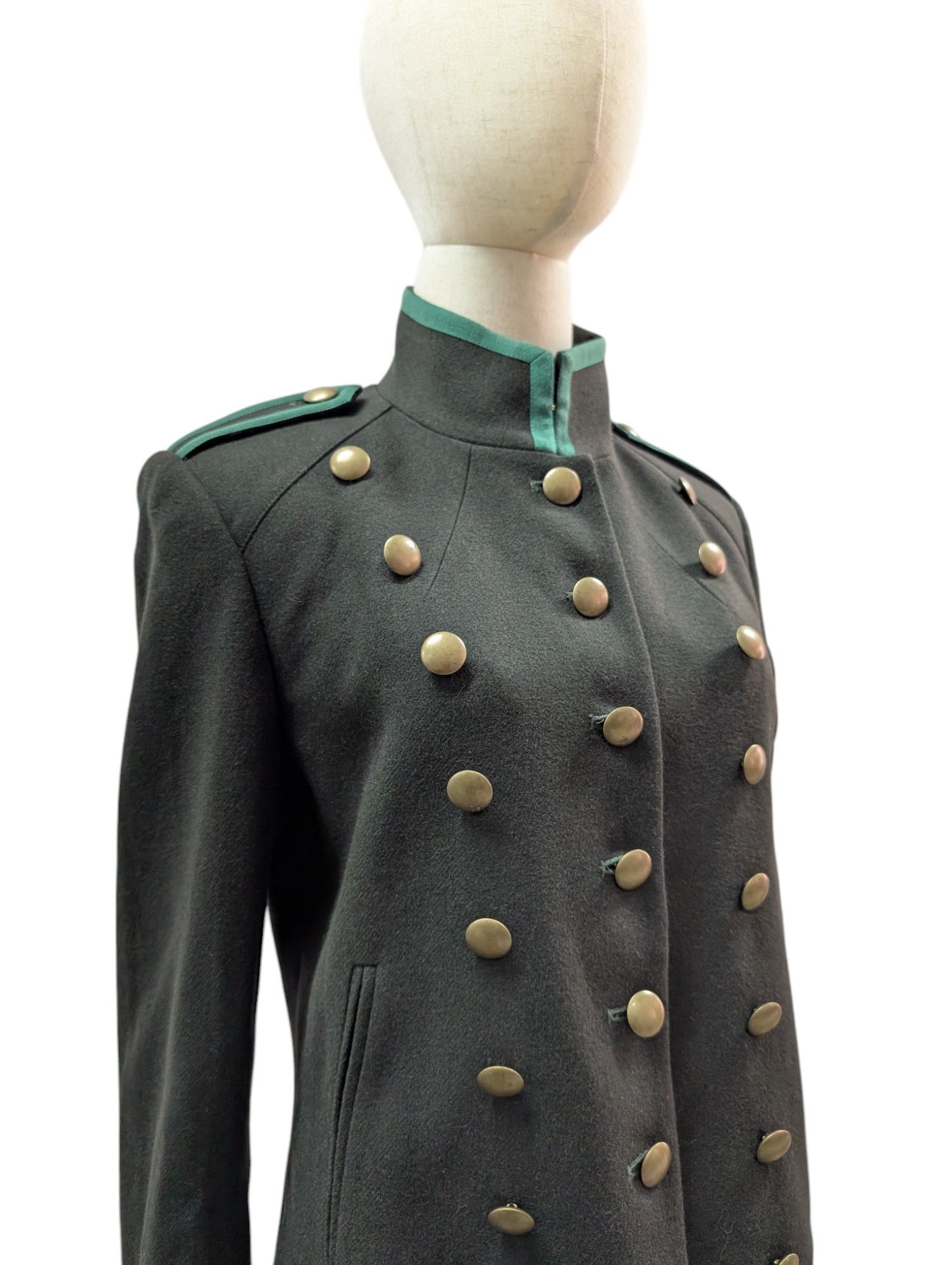 Alexander McQueen Army Green Wool Military Style Tailcoat Size M / US 6-8 / IT 42-44 - 3 Thumbnail
