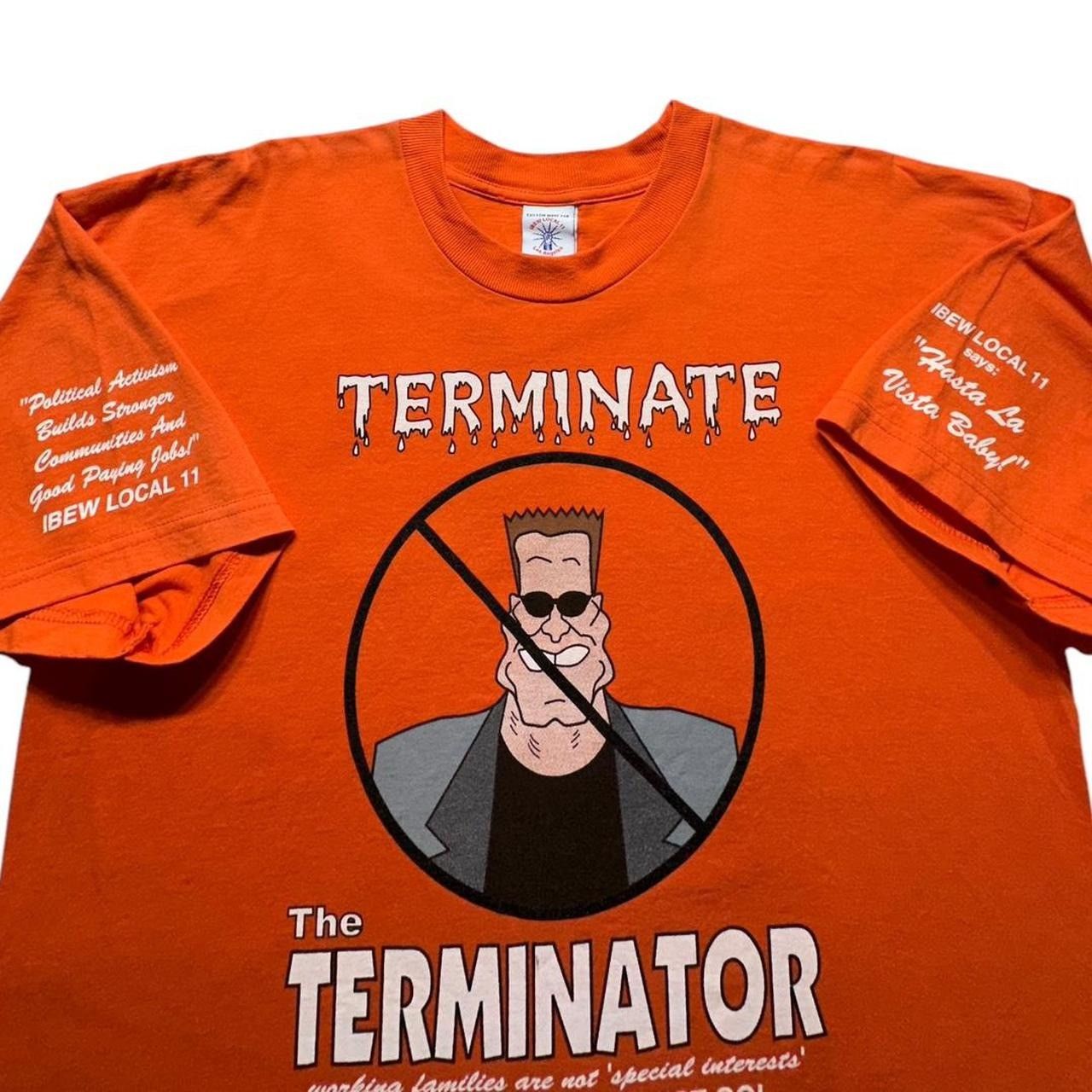Hanes × Vintage Vintage Terminate the Terminator Arnold Schawarzenegger T-Sh Size US XL / EU 56 / 4 - 4 Thumbnail