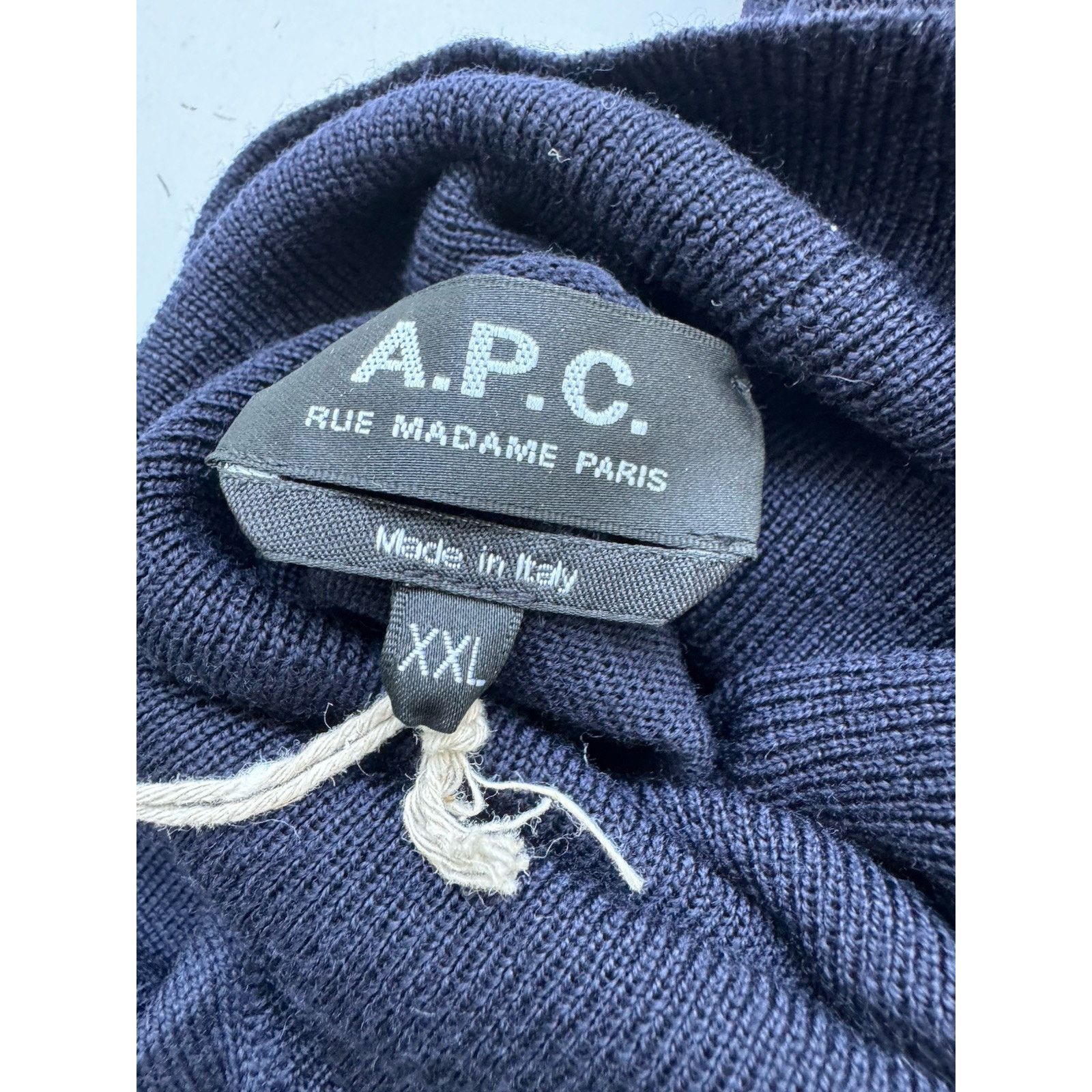 A.P.C. A.P.C. Men's knit Dundee sweater XXL Dark Navy Size US XXL / EU 58 / 5 - 3 Thumbnail